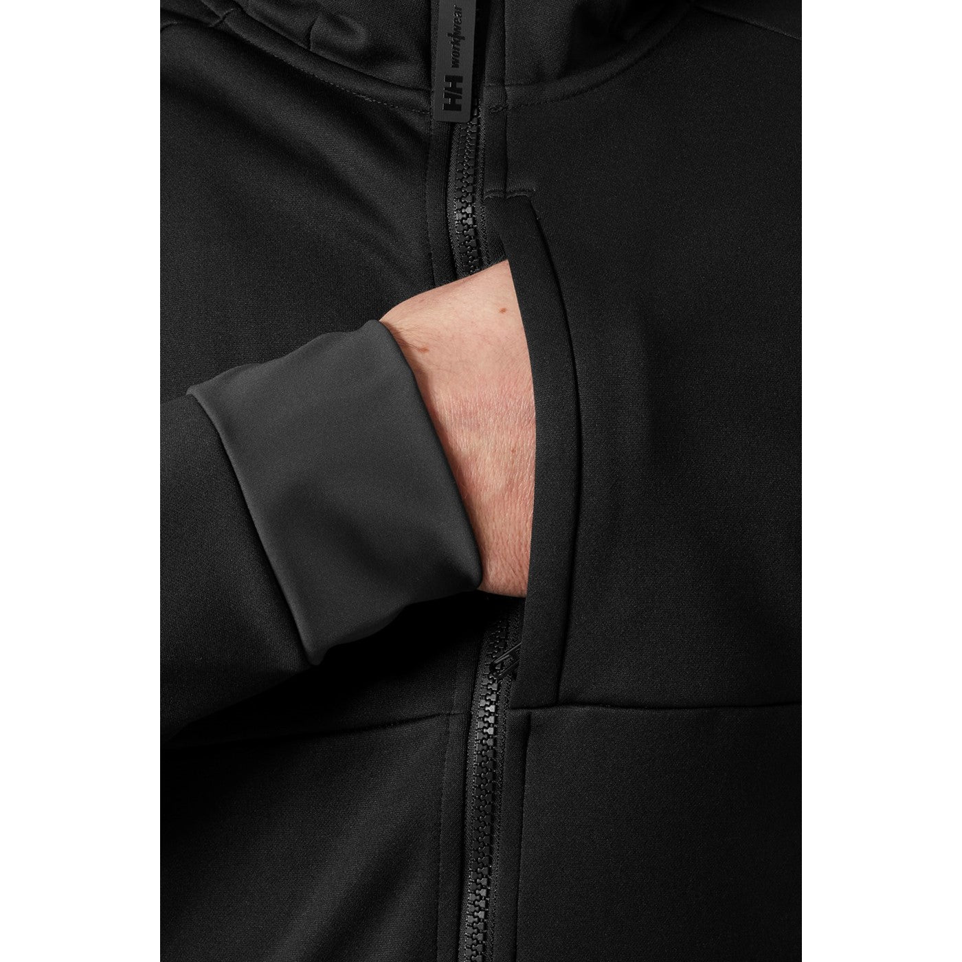 Helly Hansen Workwear Tech Hooded Midlayer  Black