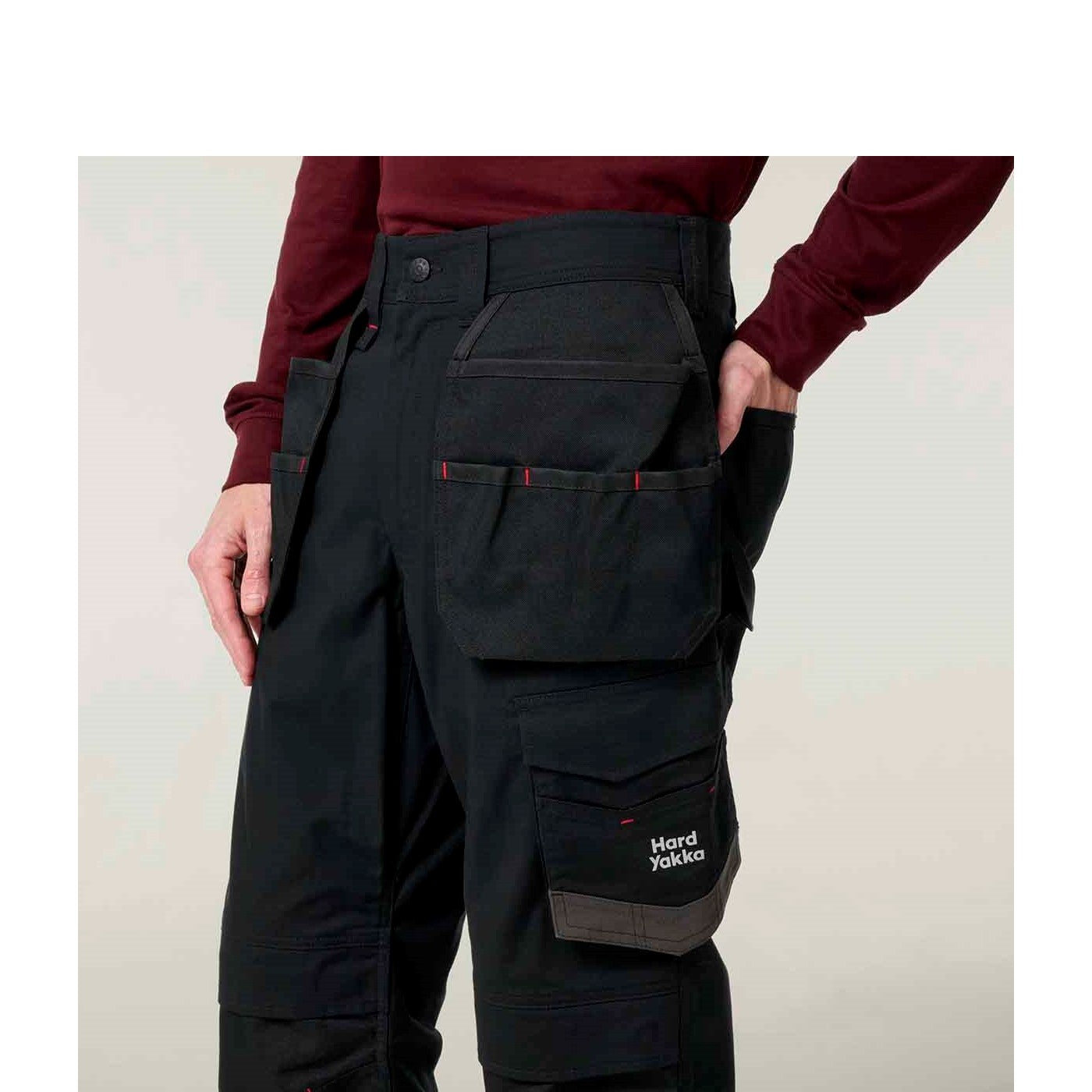 Hard Yakka Raptor Active Holster Pocket Pants  Black