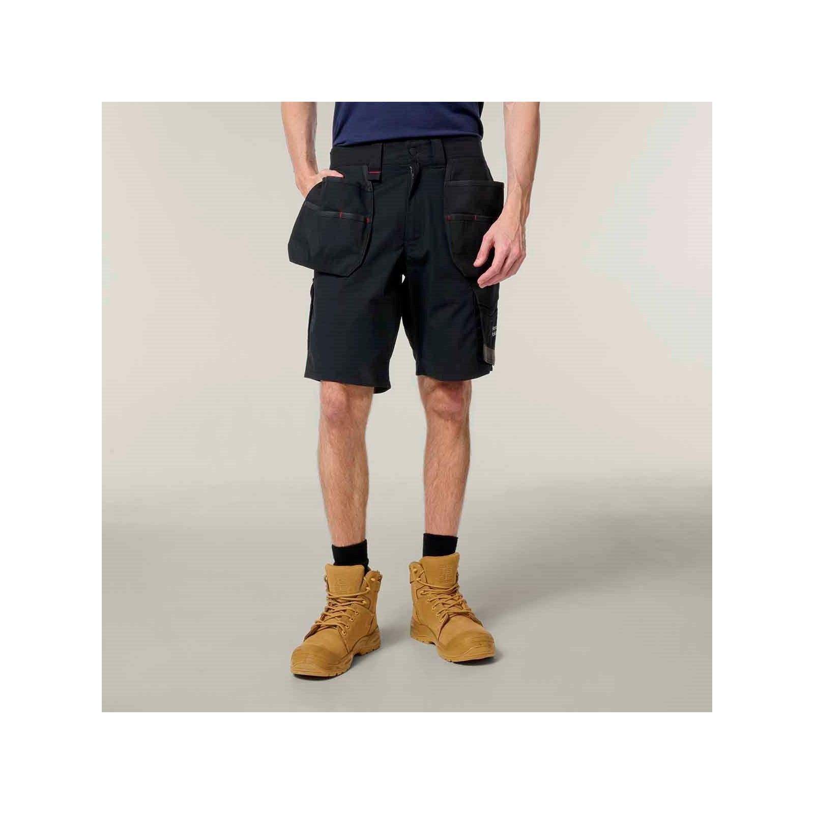 Hard Yakka Raptor Active Holster Pocket Shorts  Black
