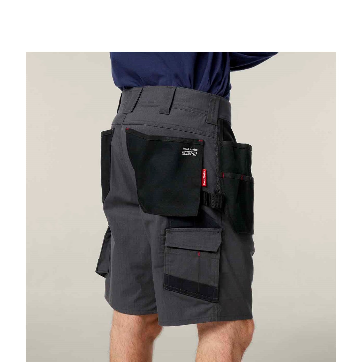Hard Yakka Raptor Active Holster Pocket Shorts  Graphite