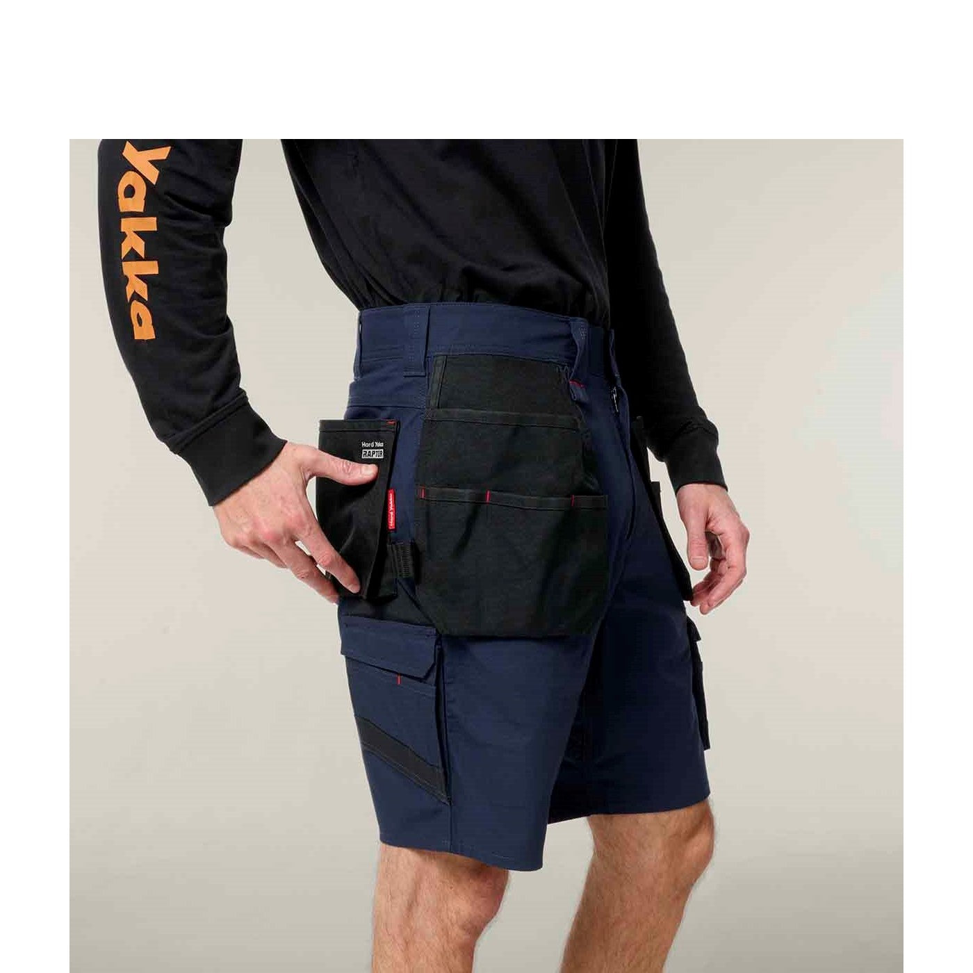 Hard Yakka Raptor Active Holster Pocket Shorts  Dark Navy