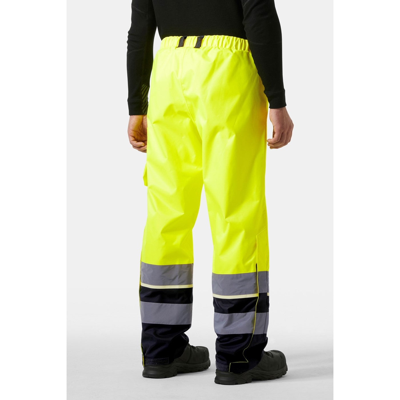 Helly Hansen Workwear UC-ME Hi Vis Shell Trousers  Yellow/Ebony
