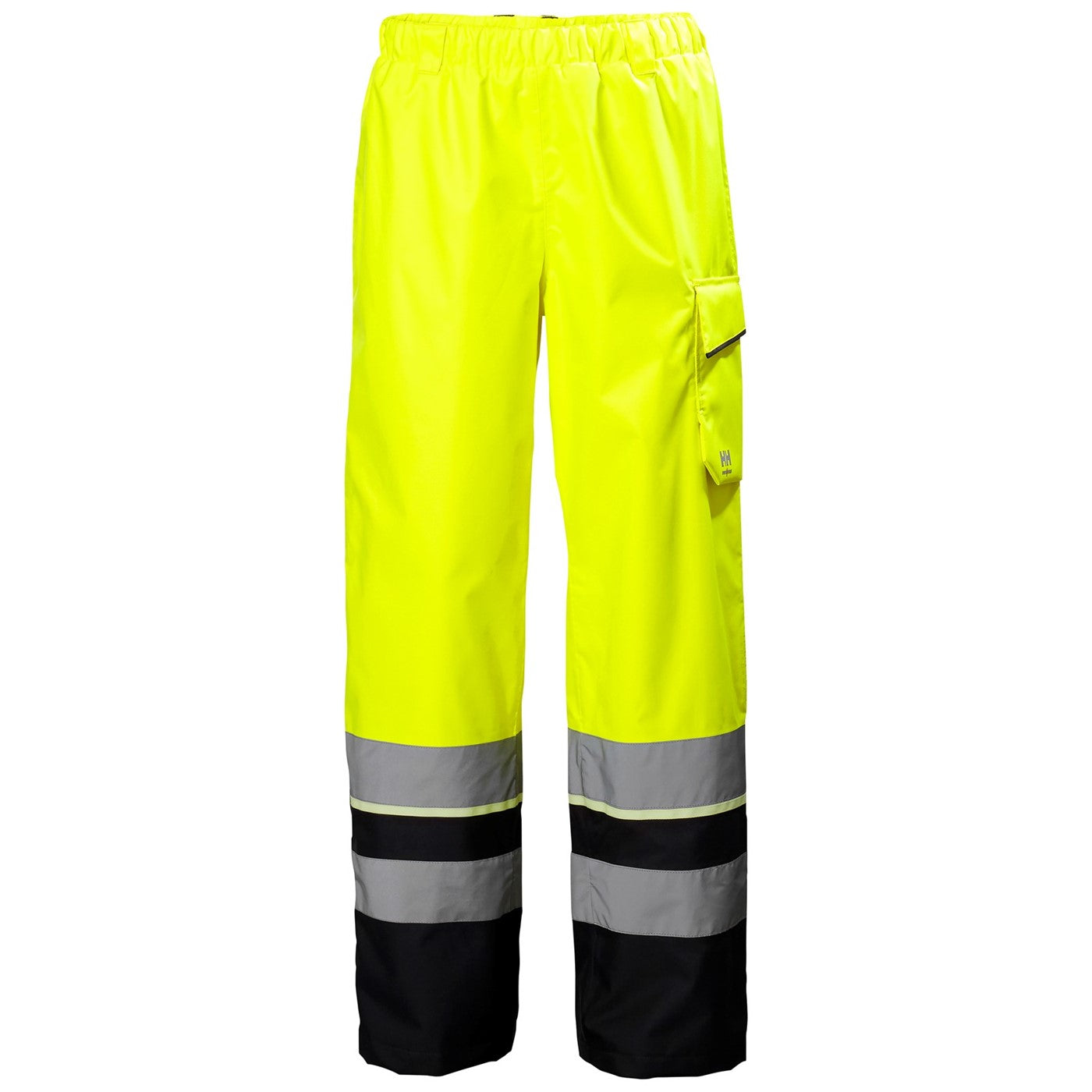Helly Hansen Workwear UC-ME Hi Vis Shell Trousers  Yellow/Ebony