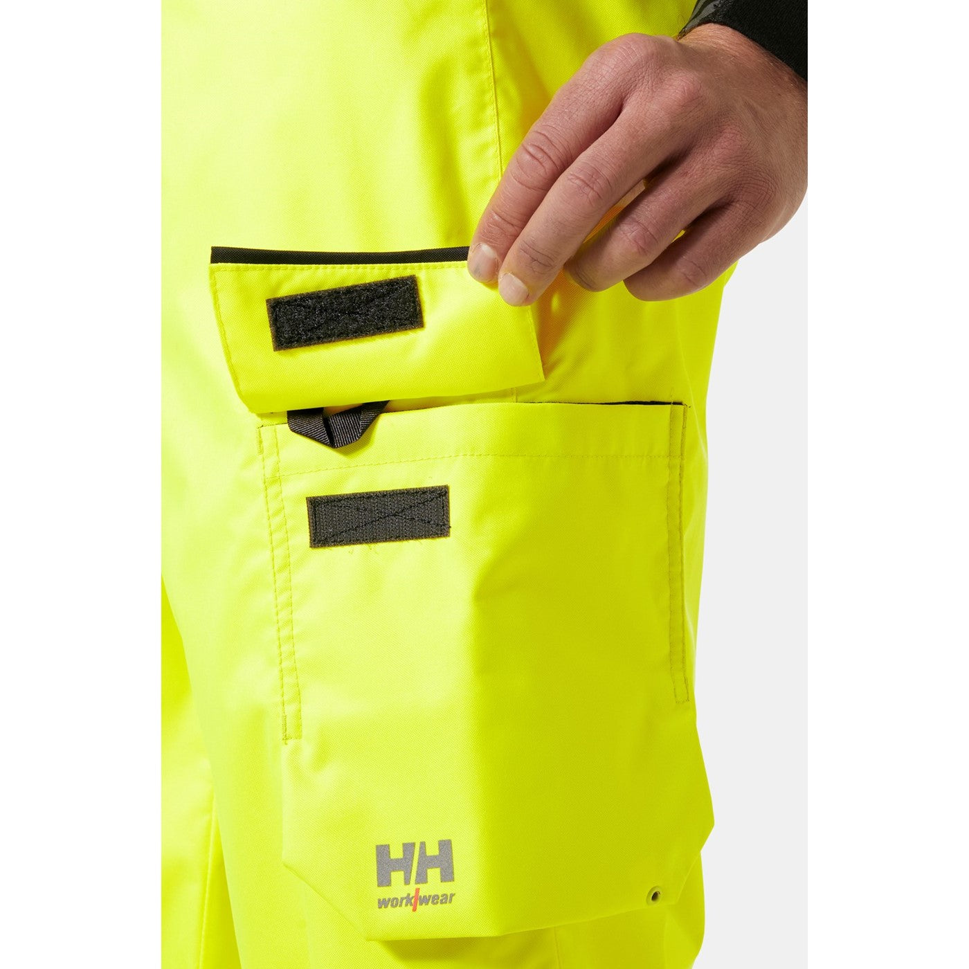 Helly Hansen Workwear UC-ME Hi Vis Shell Trousers  Yellow/Ebony