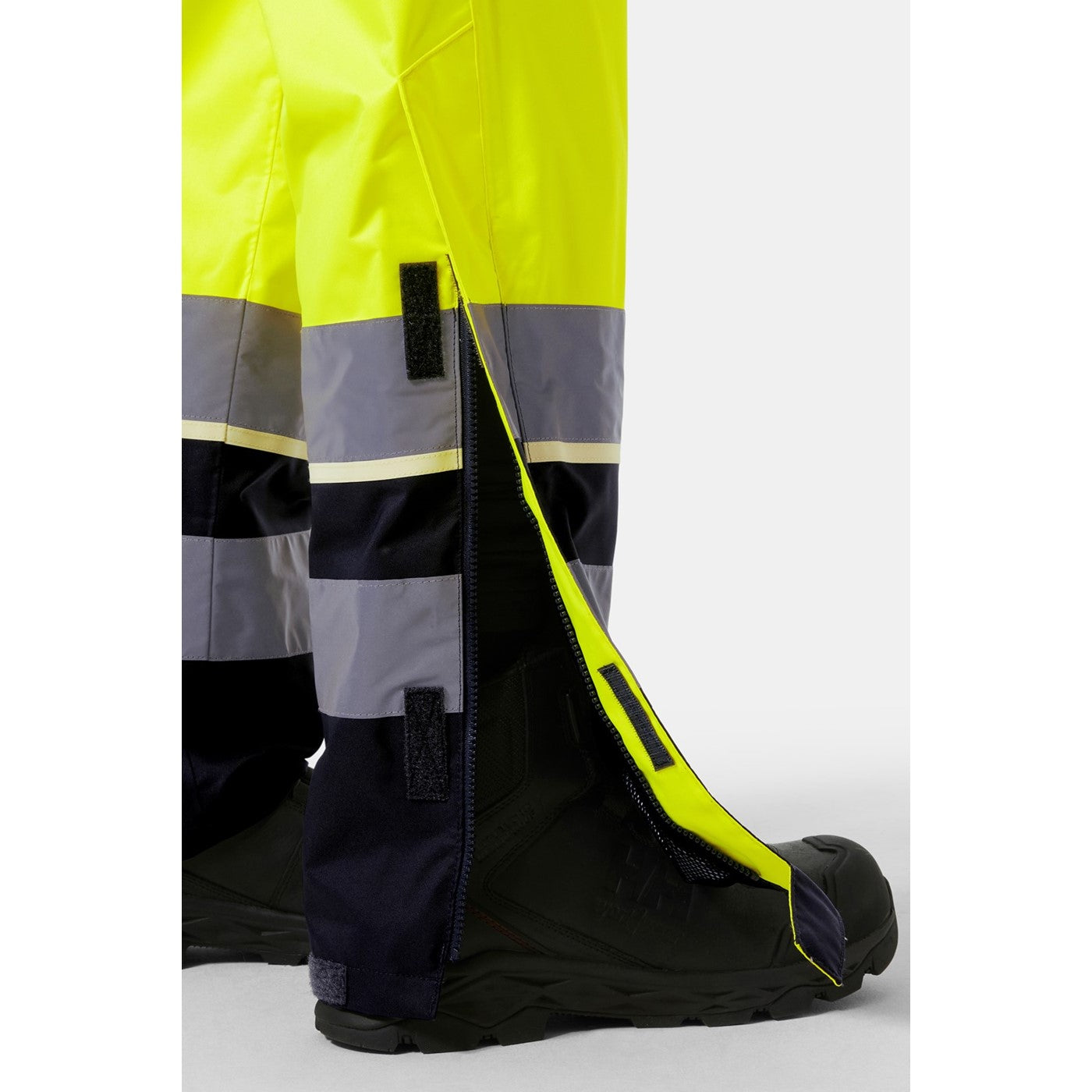 Helly Hansen Workwear UC-ME Hi Vis Shell Trousers  Yellow/Ebony