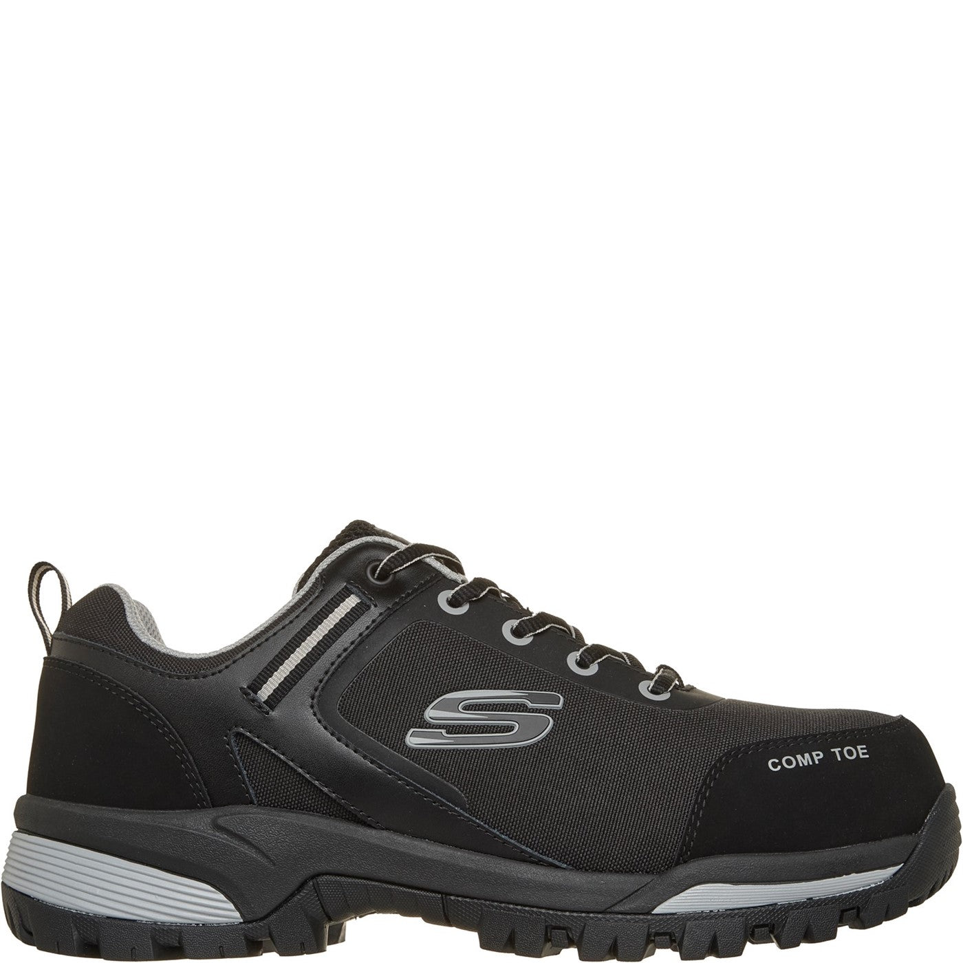 Skechers Workwear Gatlon Strigax Safety Trainer  Black/Grey