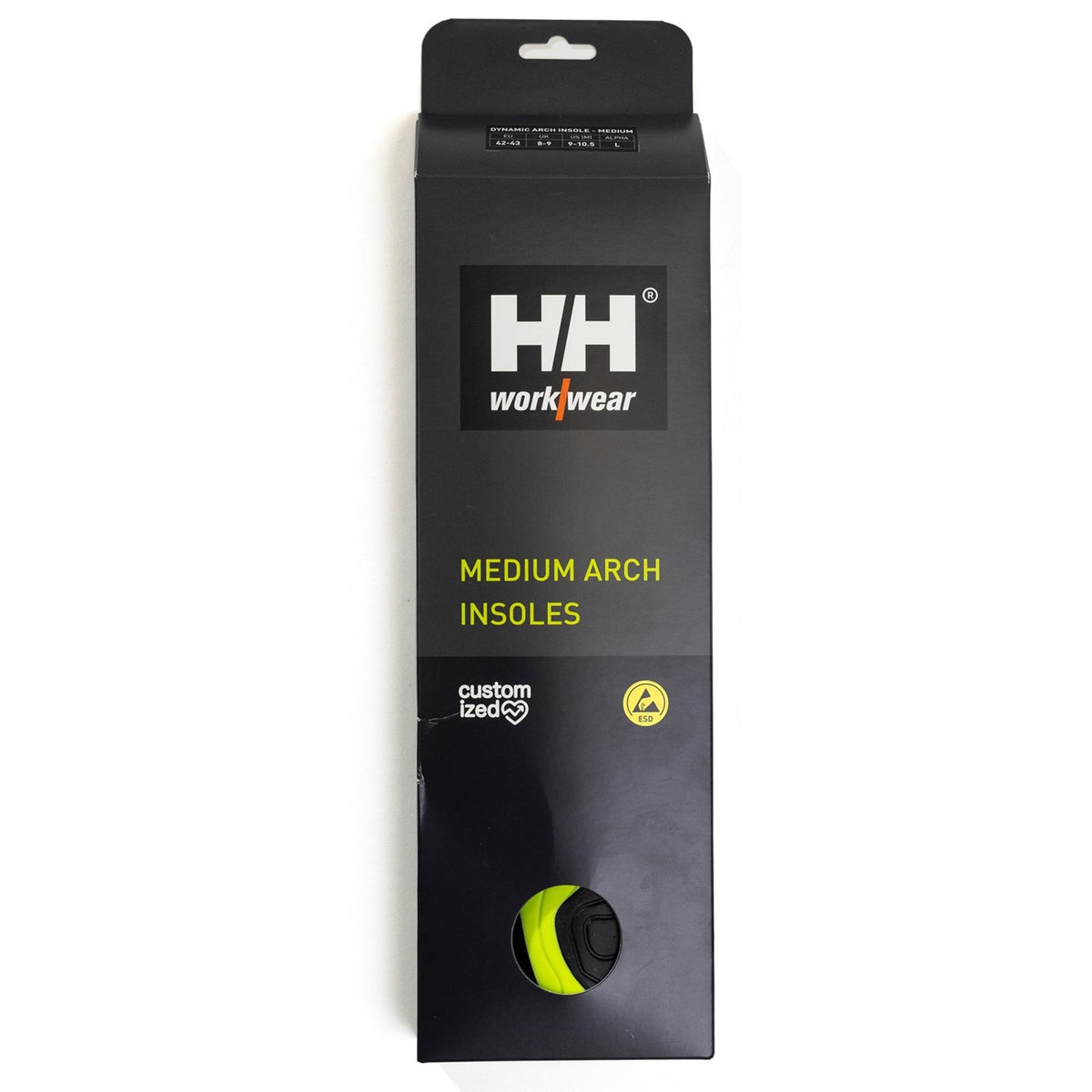 Helly Hansen Workwear Dynamic Arch Insole - Medium  Black/ Dark Lime