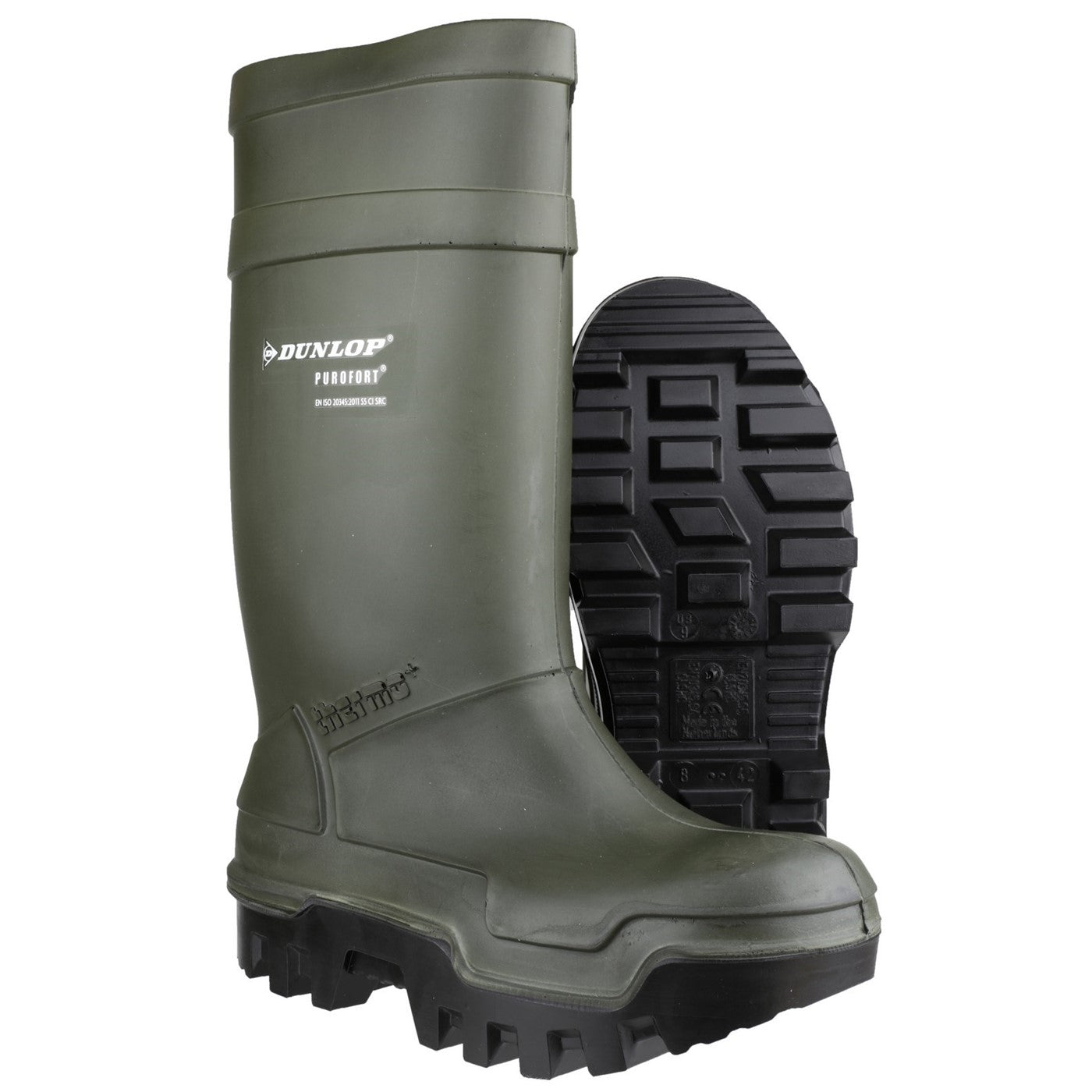 Dunlop Purofort Thermo+ Full Safety Wellington S5 Green