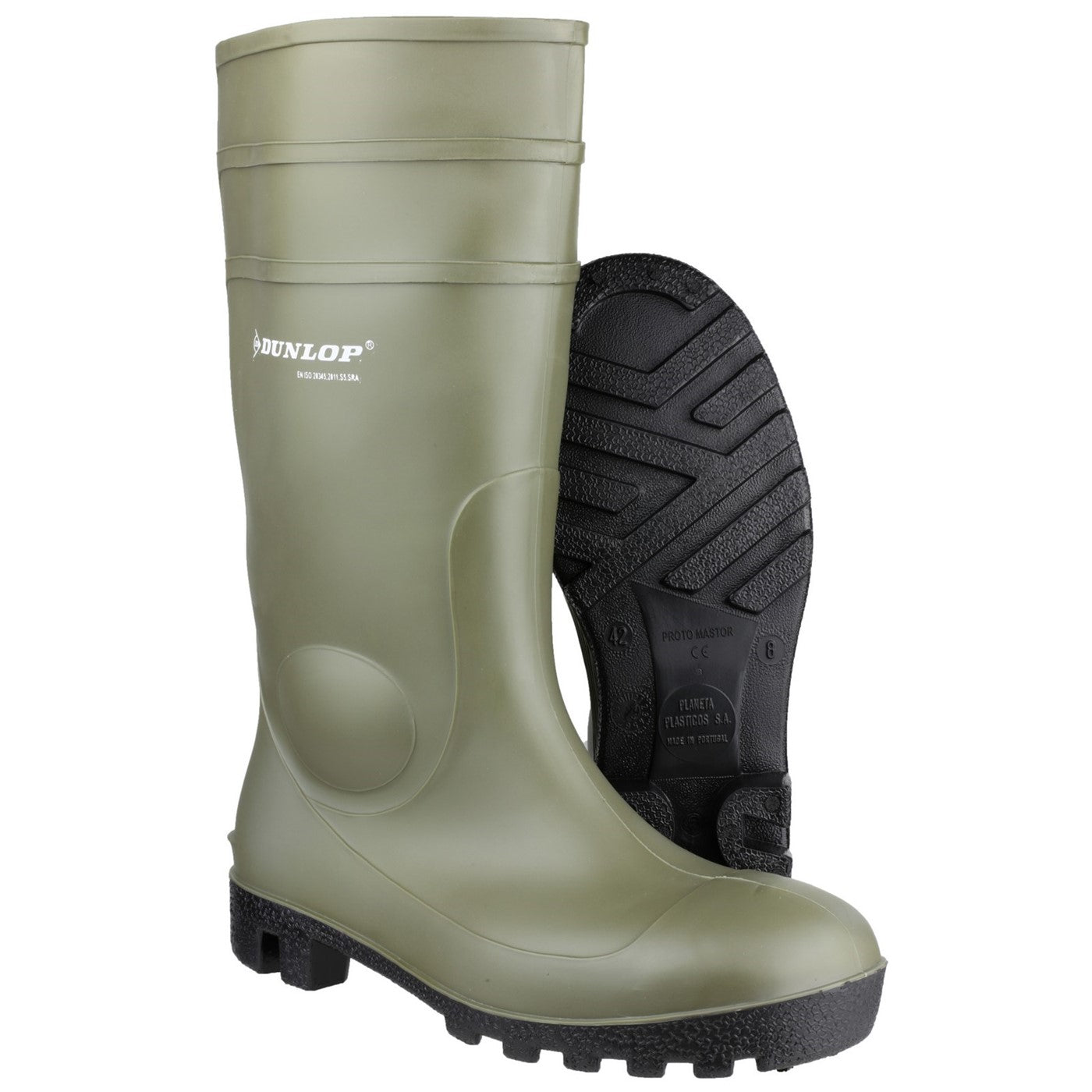 Dunlop Protomastor Full Safety Wellington S5 Green