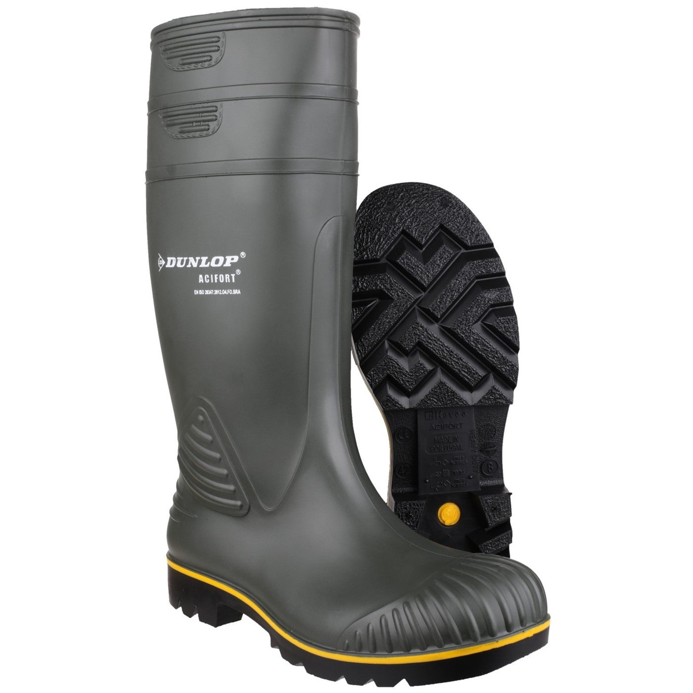 Dunlop Acifort Heavy Duty Non Safety Wellington O4 Green