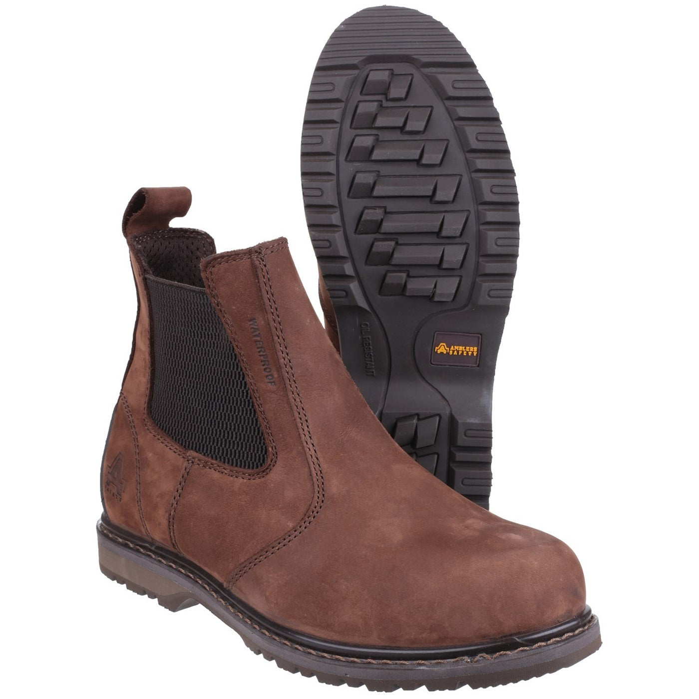 Amblers Safety AS148 Sperrin Lightweight Waterproof Pull On Dealer Safety Boot S3 Brown