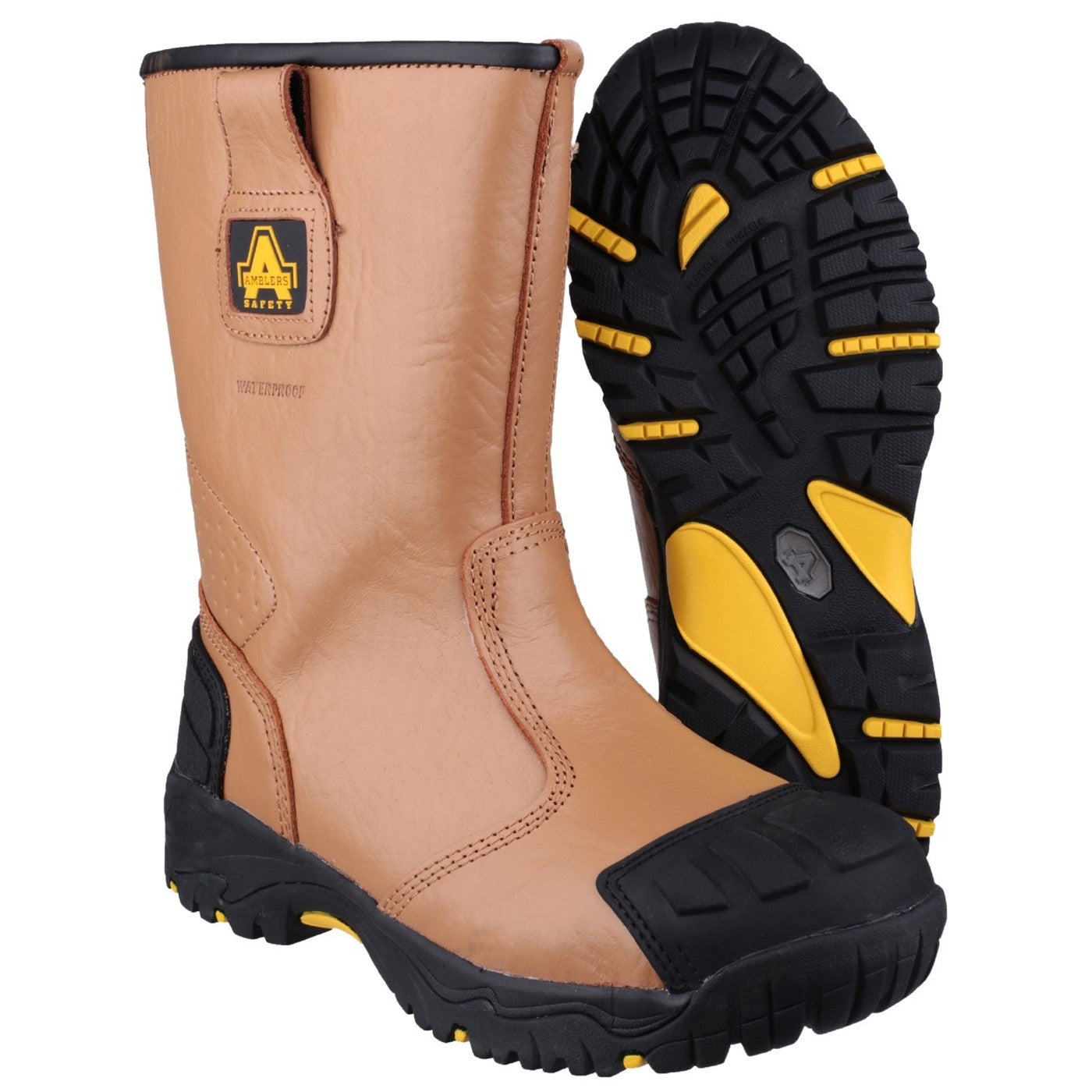 Amblers Safety FS143 Waterproof pull on Safety Rigger Boot S3 Tan