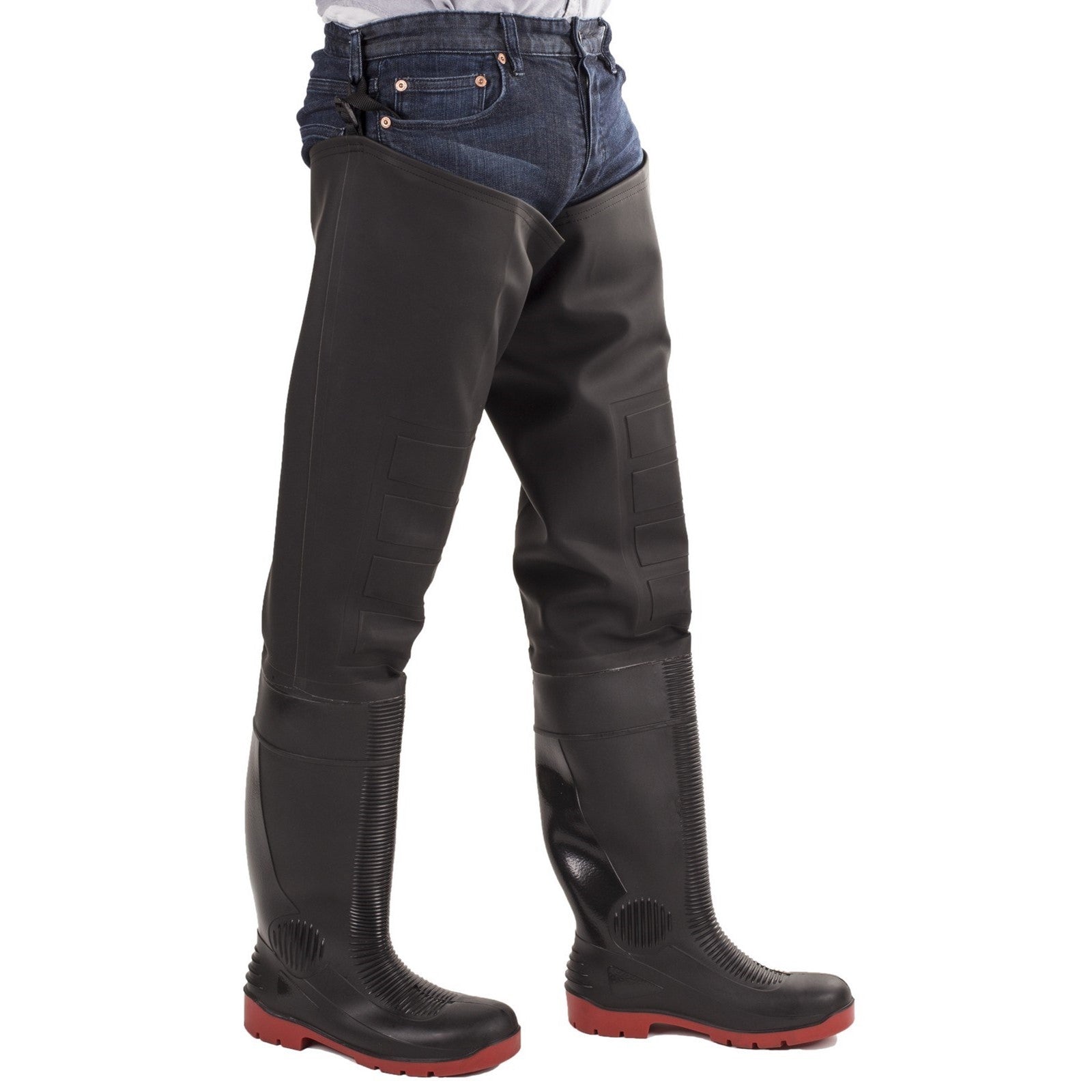 Amblers Safety Rhone Thigh Safety Wader S5 Black/Red