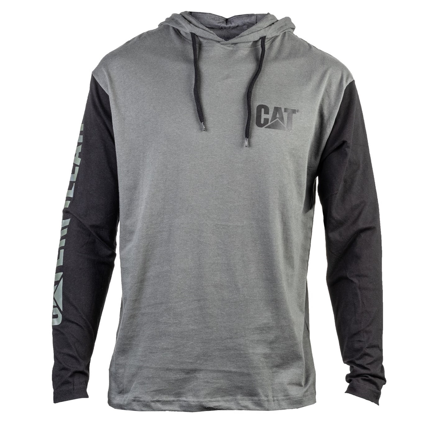Caterpillar Hooded Long Sleeve Tee  Dark Shadow