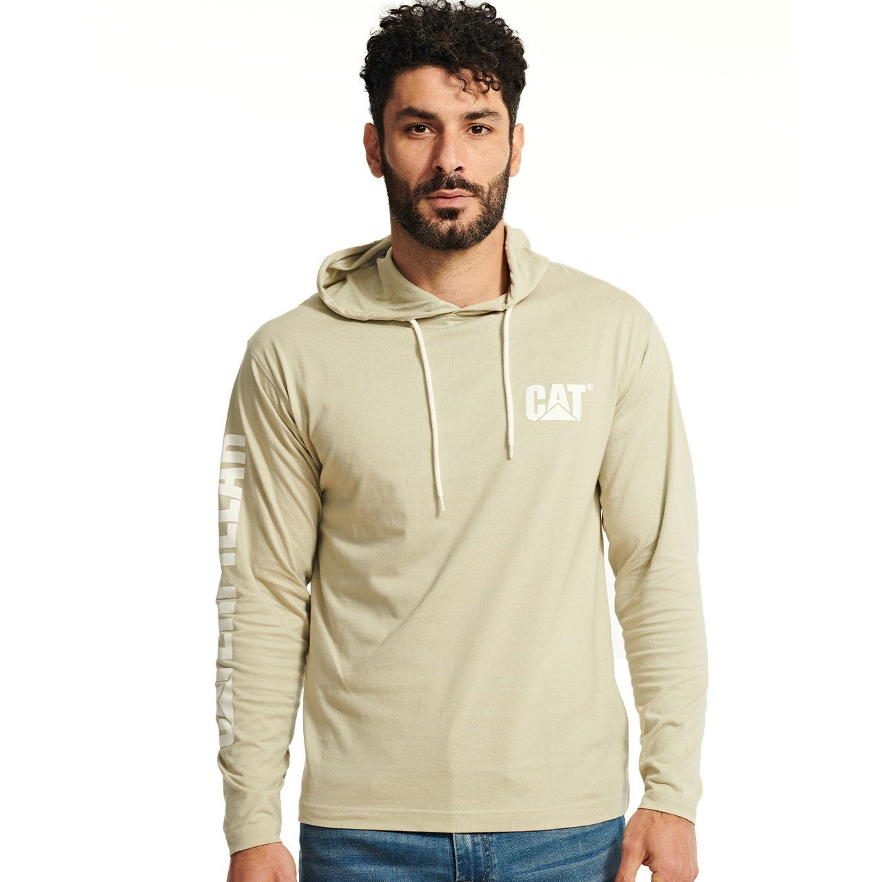 Caterpillar Hooded Long Sleeve Tee  Peyote