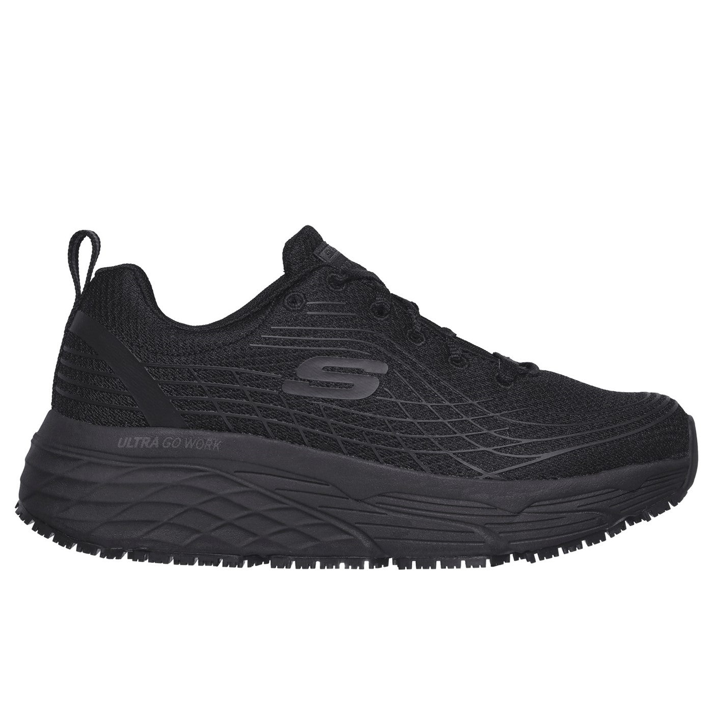 Skechers Workwear Max Cushioning Elite Sr Occupational Shoes OB Black