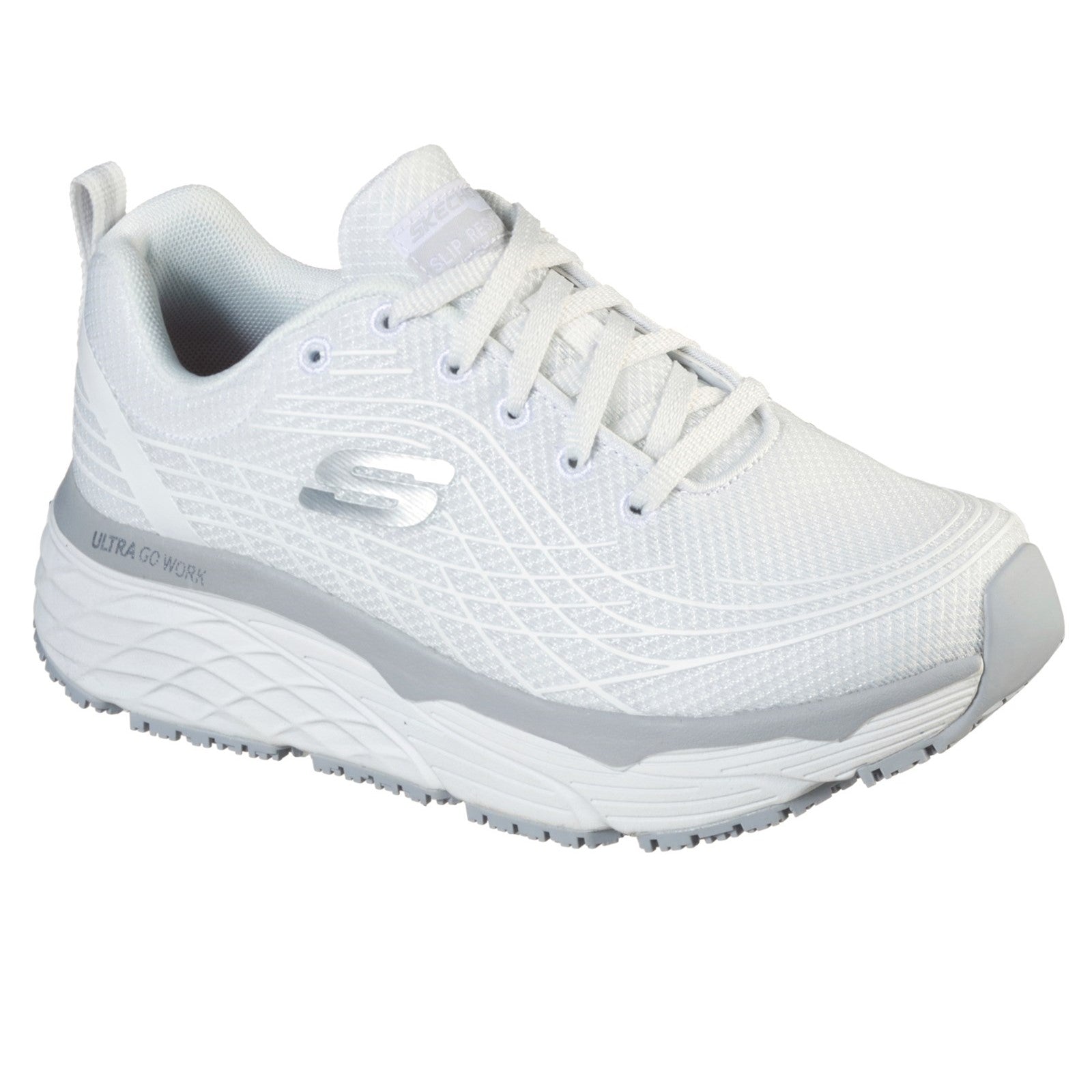 Skechers Workwear Max Cushioning Elite Sr Occupational Shoes OB White