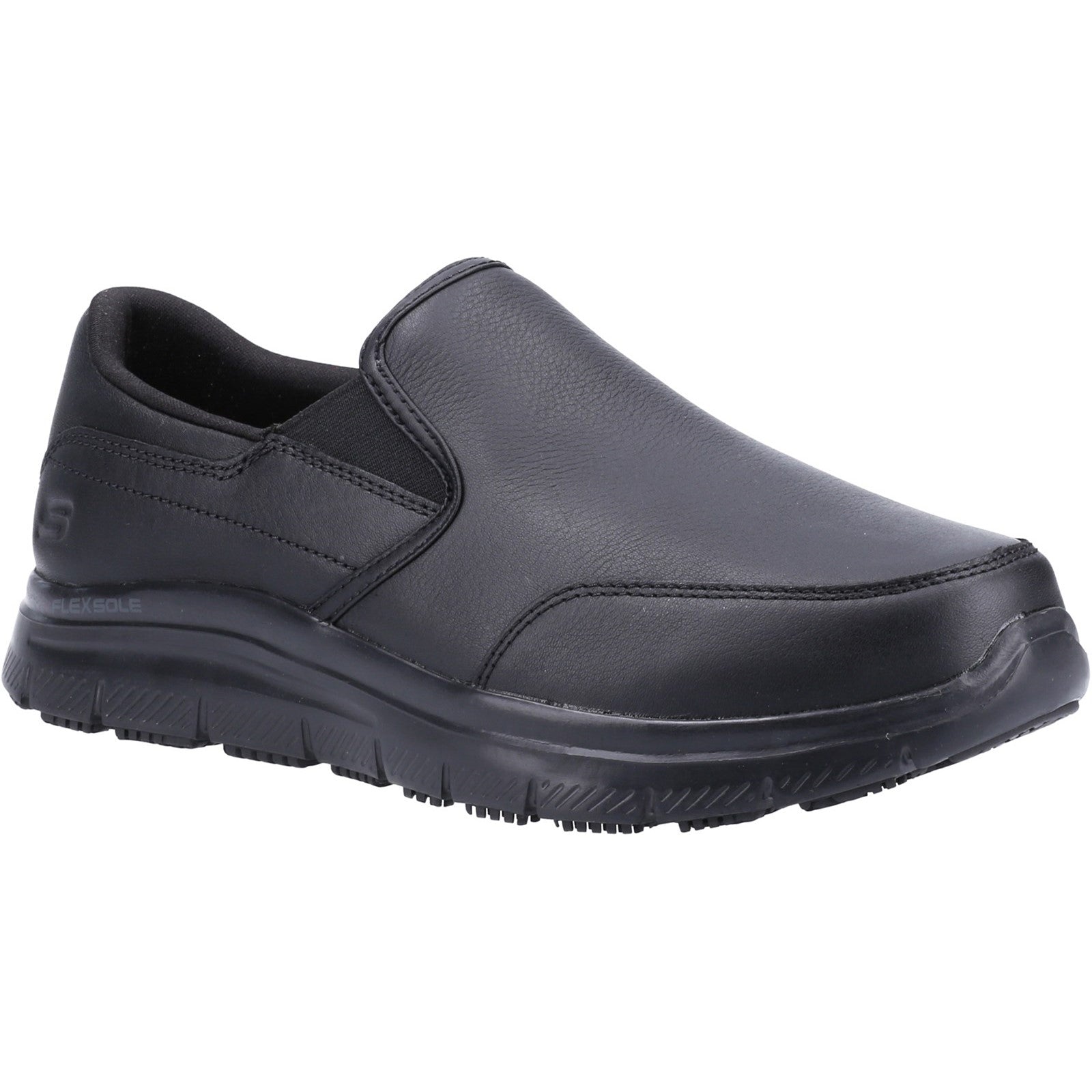 Skechers Workwear Bronwood Wide Slip Resistant Occupational Shoe OB Black