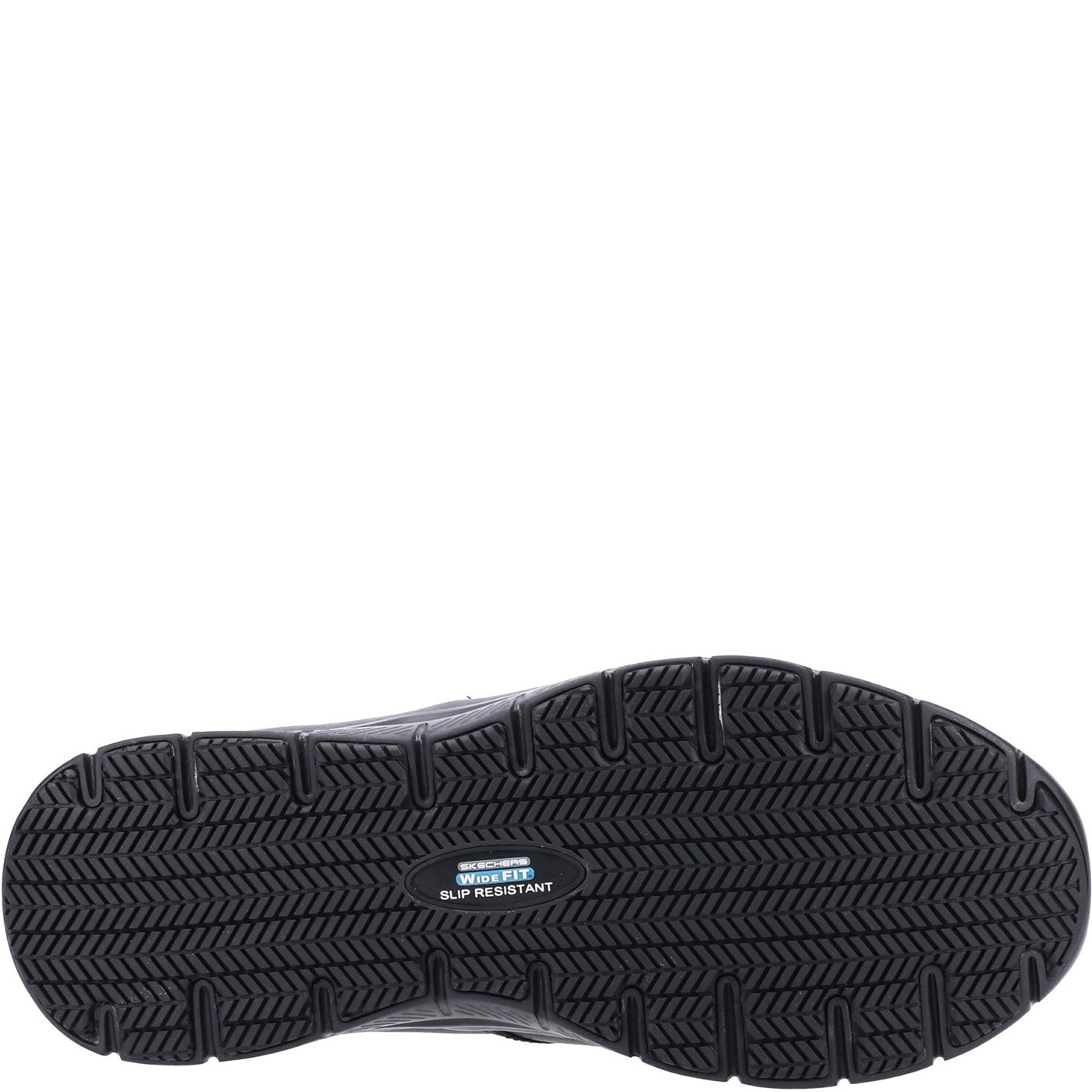 Skechers Workwear Bronwood Wide Slip Resistant Occupational Shoe OB Black