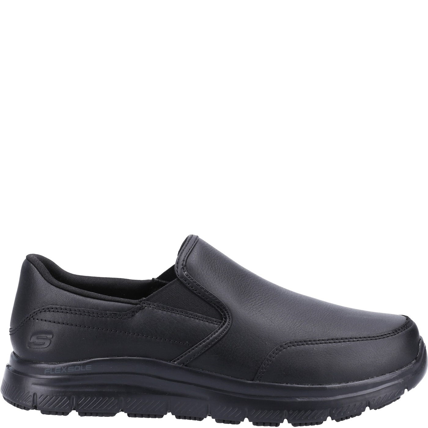 Skechers Workwear Bronwood Wide Slip Resistant Occupational Shoe OB Black
