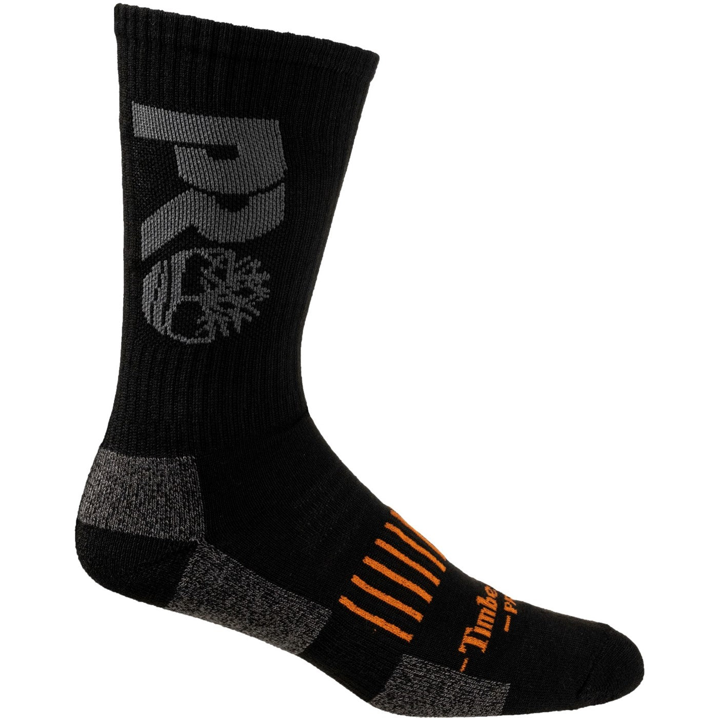 Timberland Pro Big Logo Half Cushion Crew Sock 3 Pack  Black