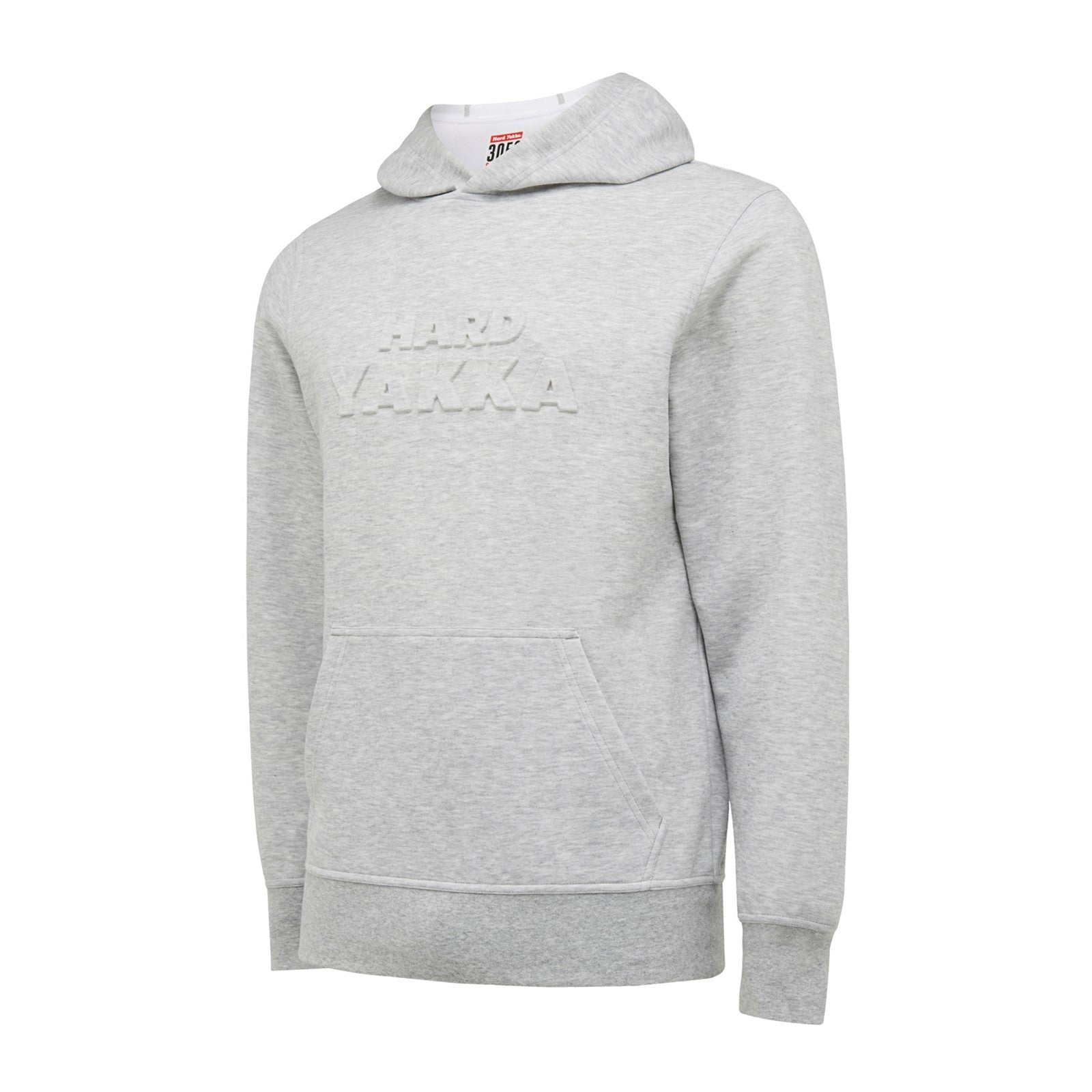 Hard Yakka Embossed Pullover Hoodie  Light Grey Marle