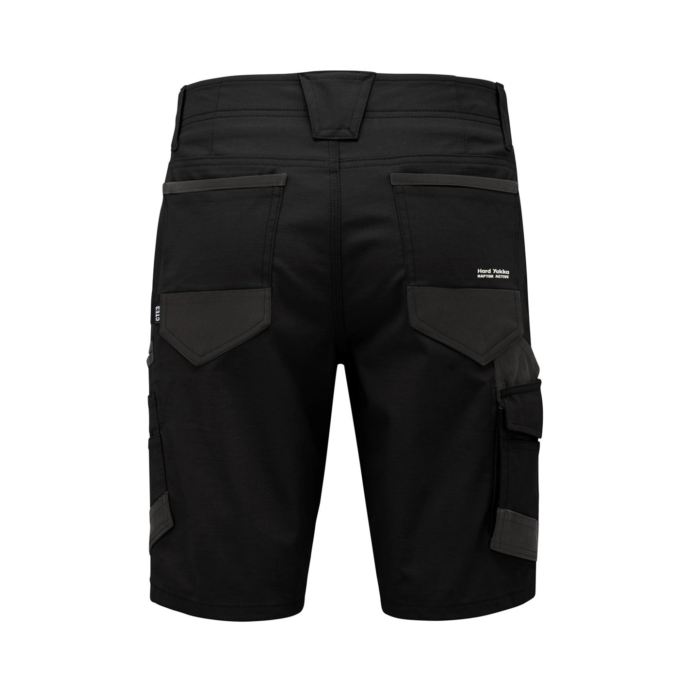 Hard Yakka Raptor Active Mid-Short  Black