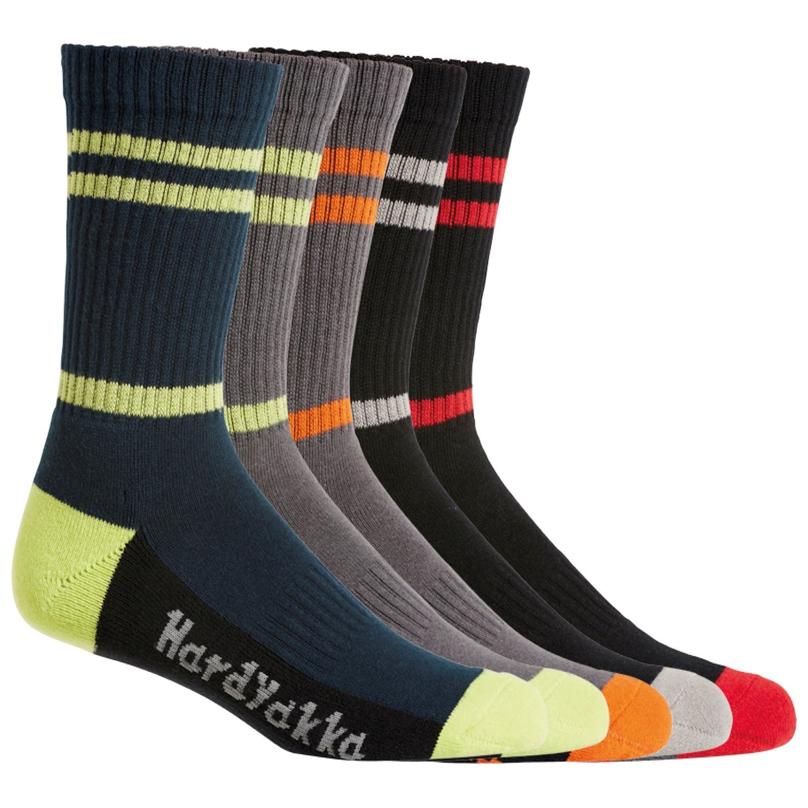 Hard Yakka Crew Five Pack Worksock  Multi