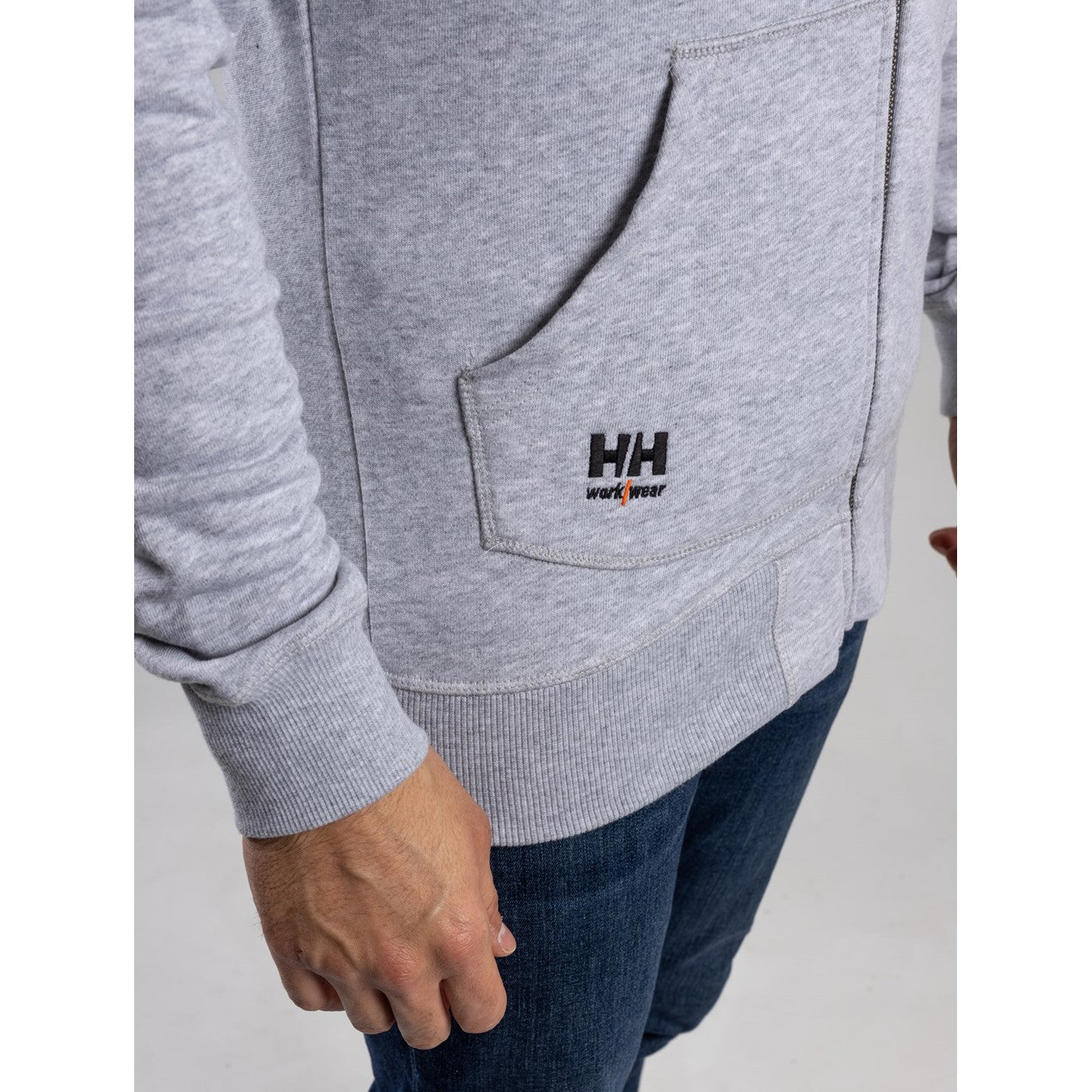 Helly Hansen Workwear Oxford Zip Hoodie  Grey Melange