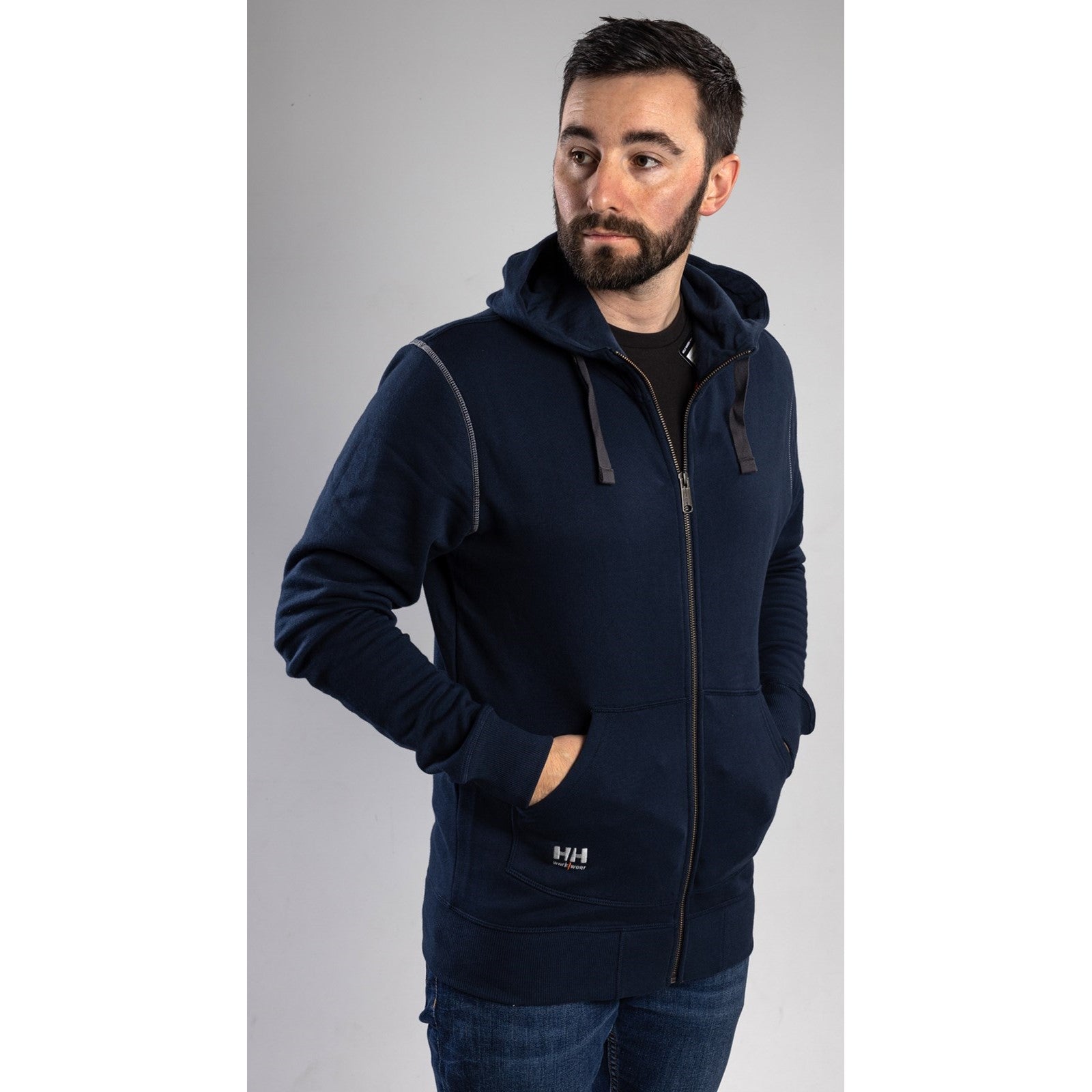Helly Hansen Workwear Oxford Zip Hoodie  Navy