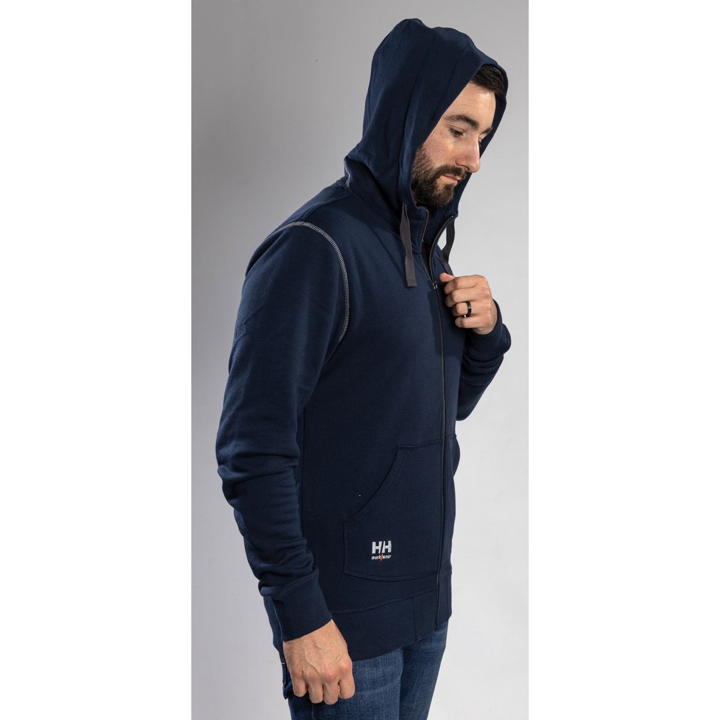 Helly Hansen Workwear Oxford Zip Hoodie  Navy