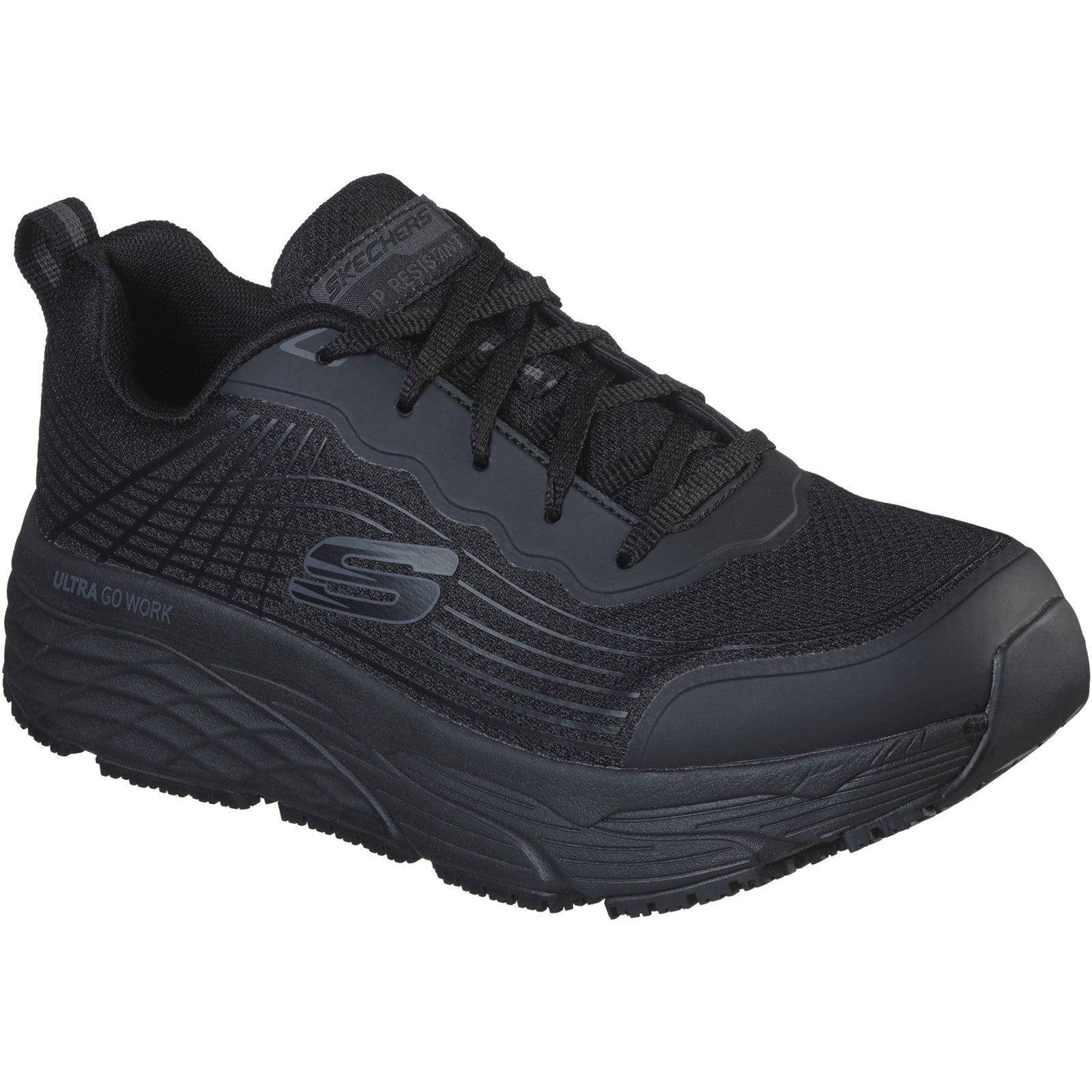 Skechers Workwear Skechers Work Relaxed Fit Max Cushioning Elite Trainer OB Black