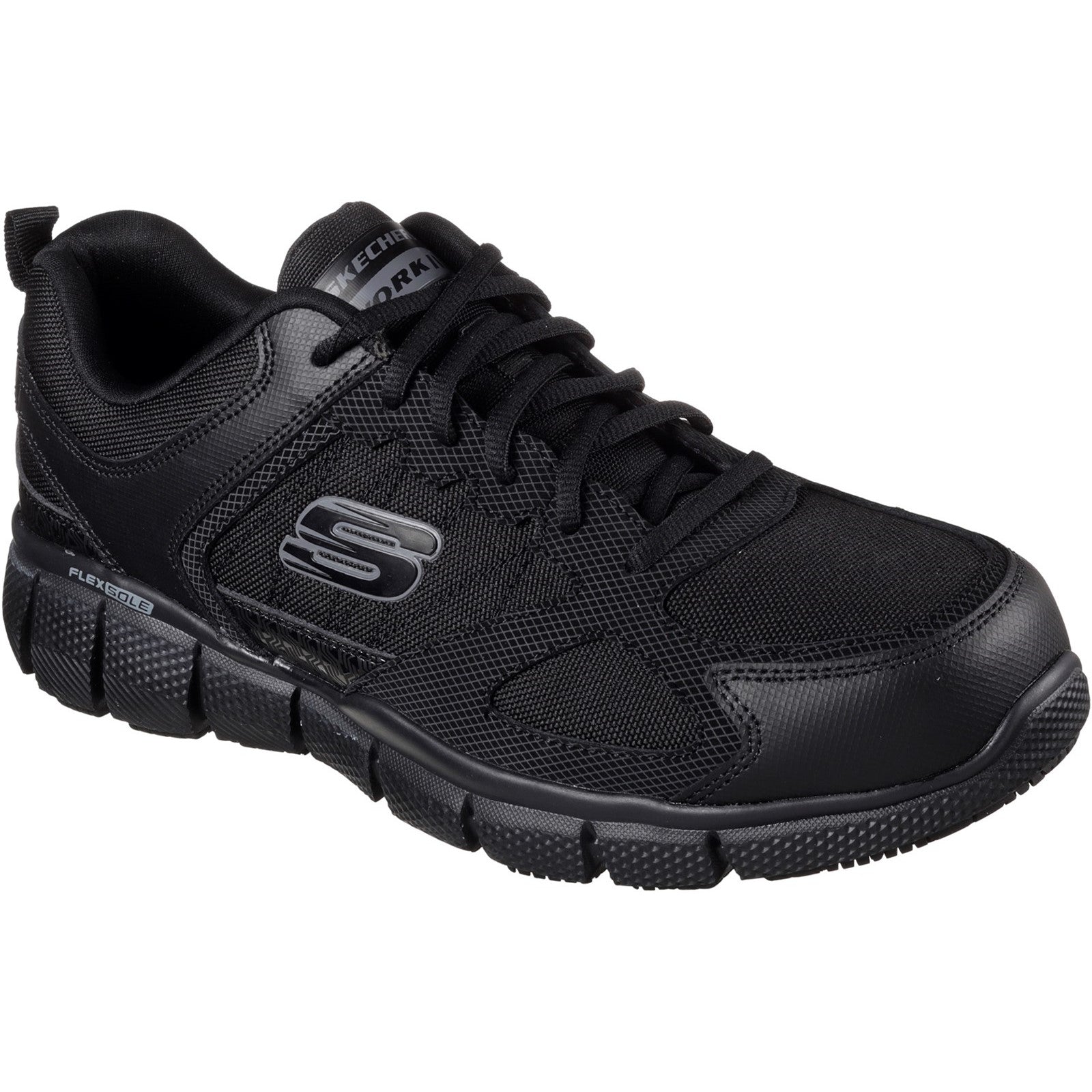 Skechers Workwear Telphin Sanphet Slip Resistant Shoe OB Black