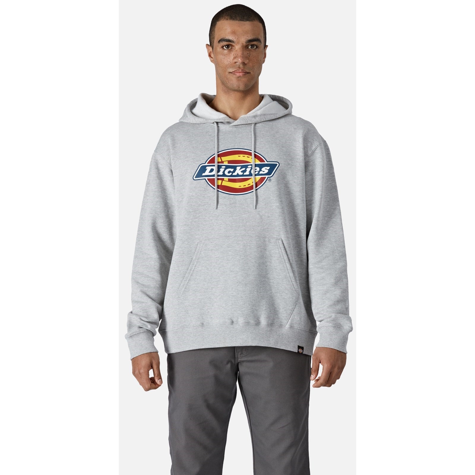 Dickies Logo Graphic Fleece Hoodie  Heather Grey