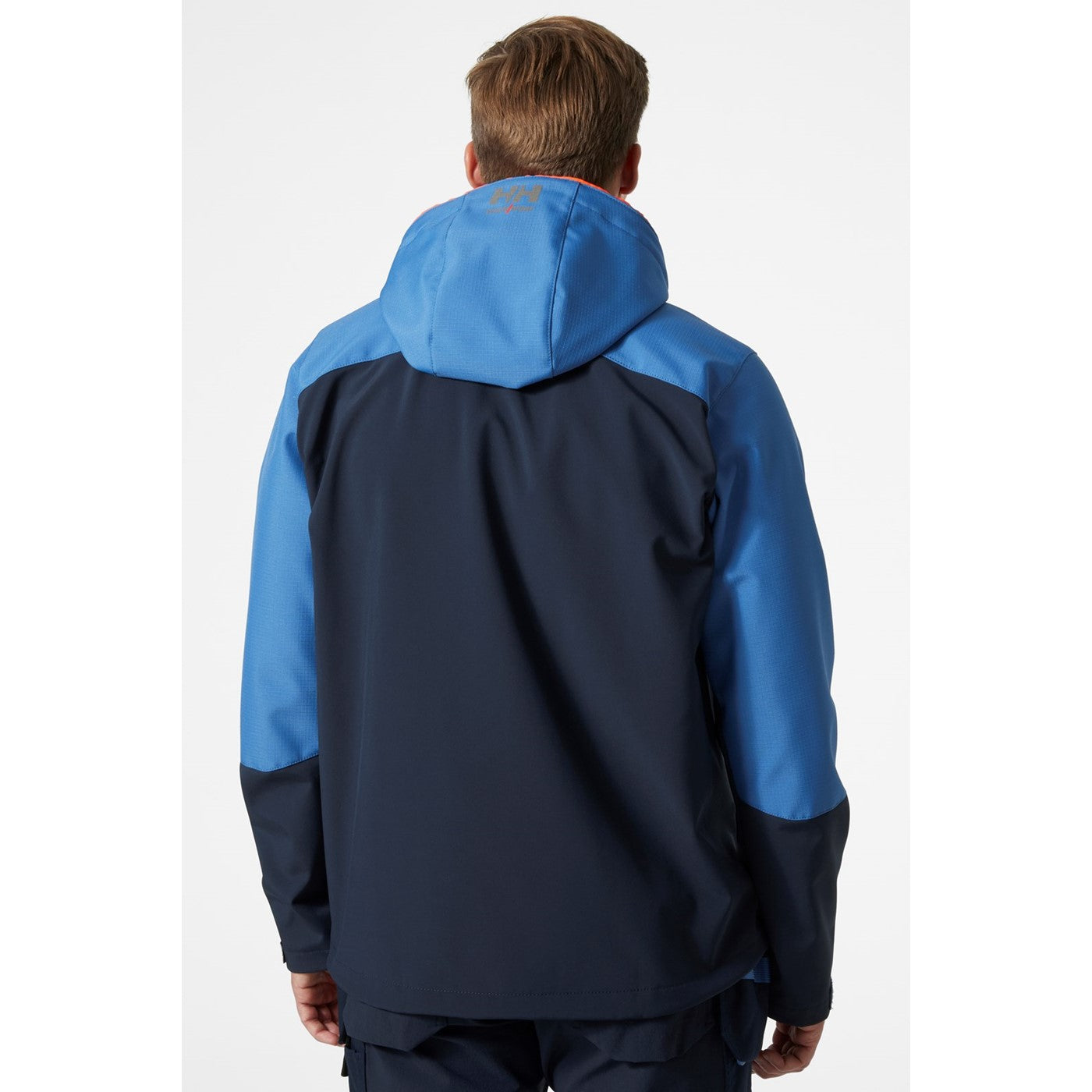 Helly Hansen Workwear Oxford Hooded Softshell Jacket  Navy/Stone Blue