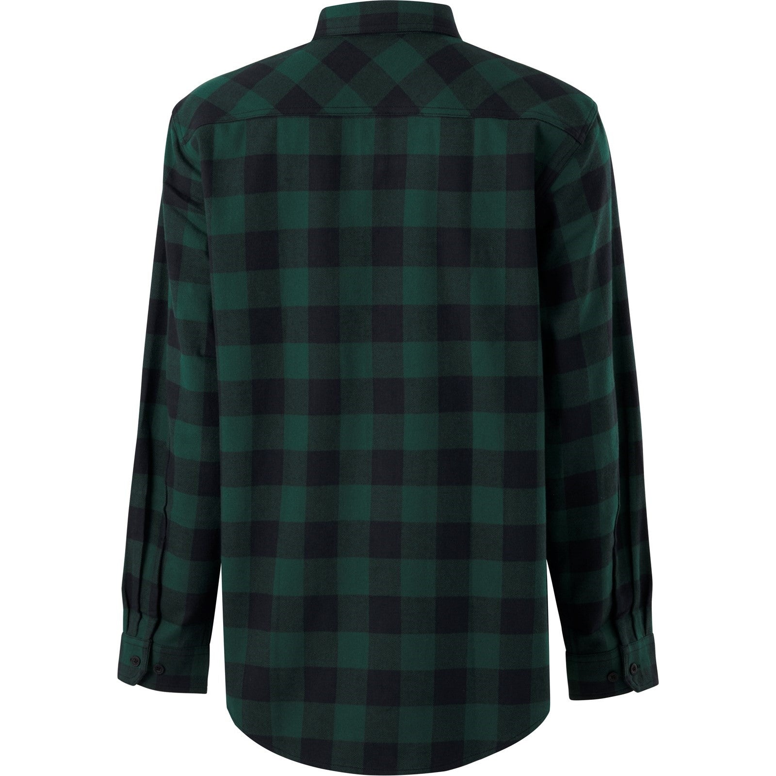 Hard Yakka Long Sleeve Check Flannel Shirt  Green