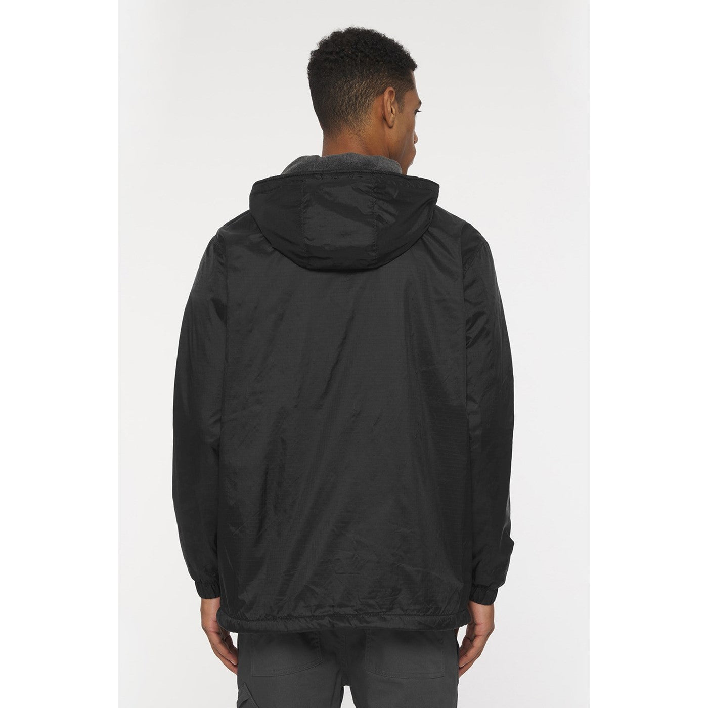 Dickies Fleece Lined Nylon Hooded Jacket  Black