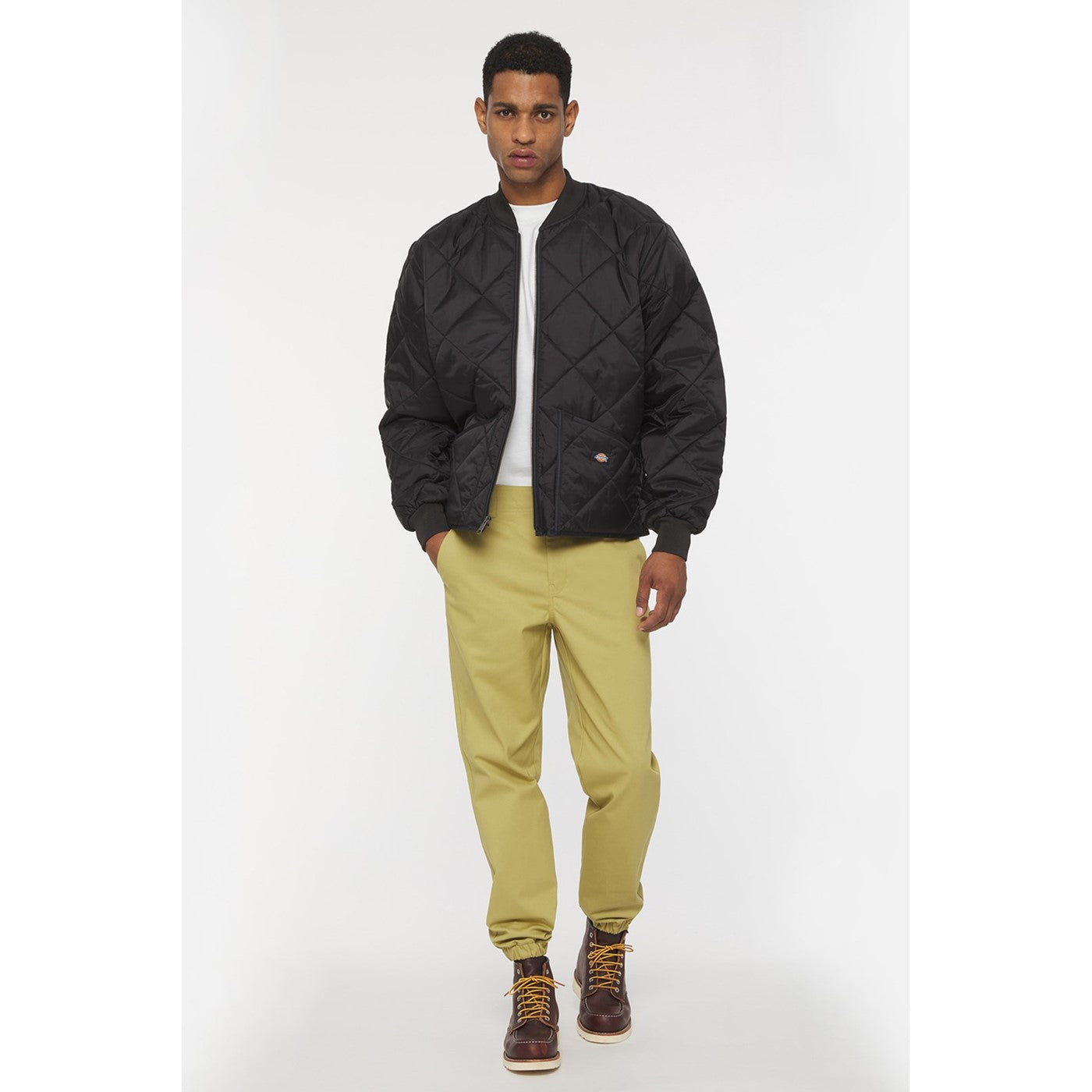 Dickies Diamond Quilted Nylon Jacket  Black