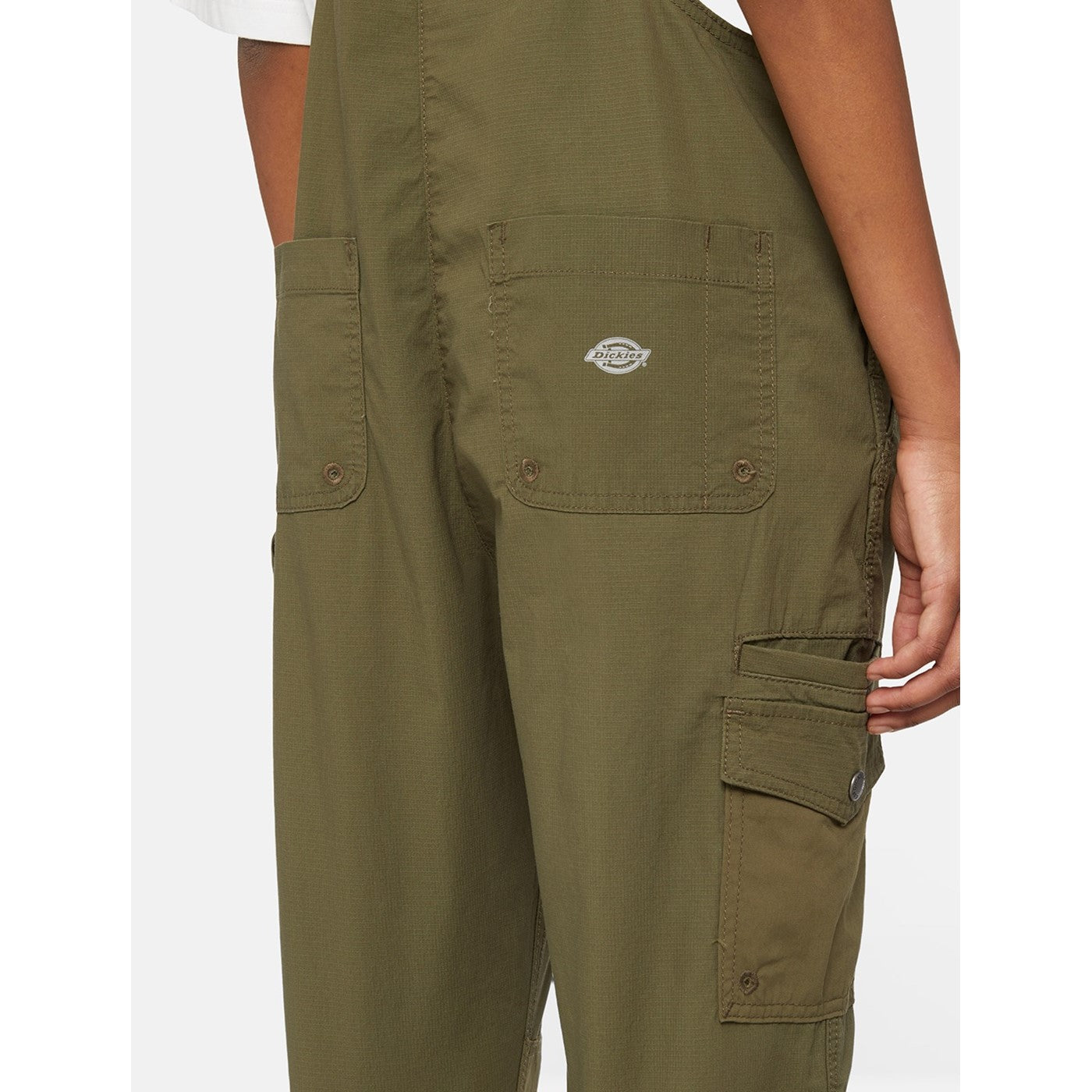 Dickies Protective Bib  Rinsed Military Green