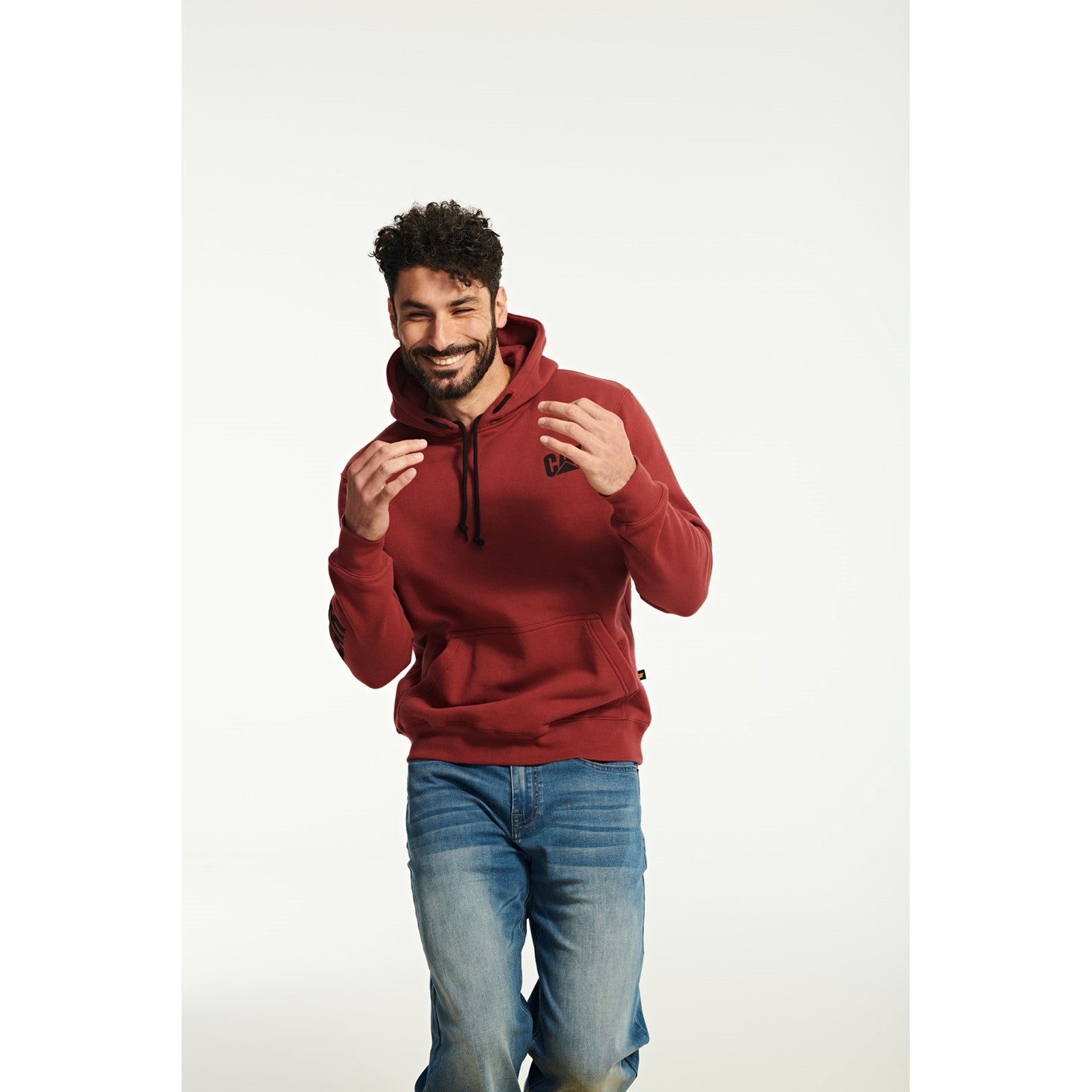 Caterpillar Trademark Banner Hooded Sweatshirt  Brick