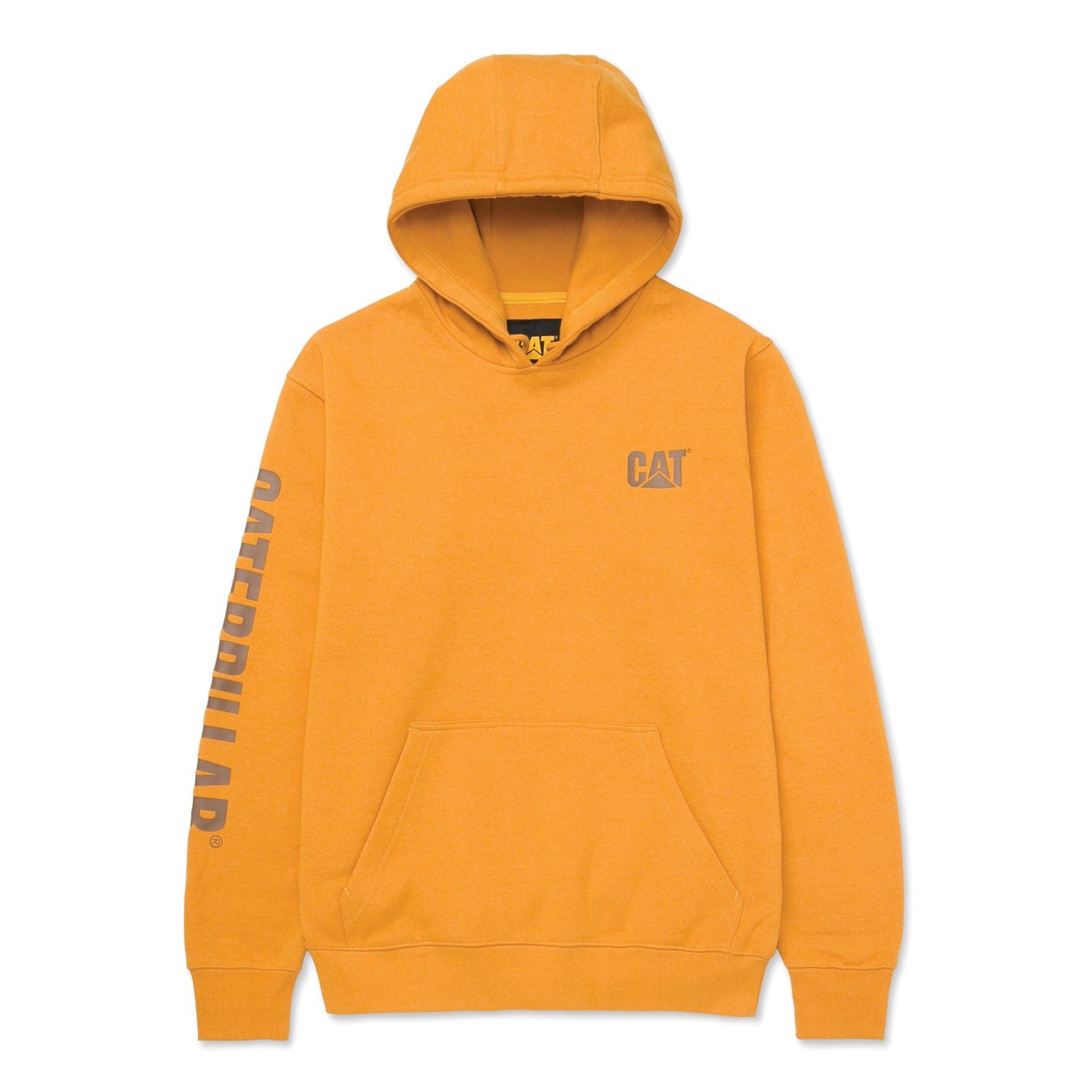 Caterpillar Trademark Banner Hooded Sweatshirt  Yellow