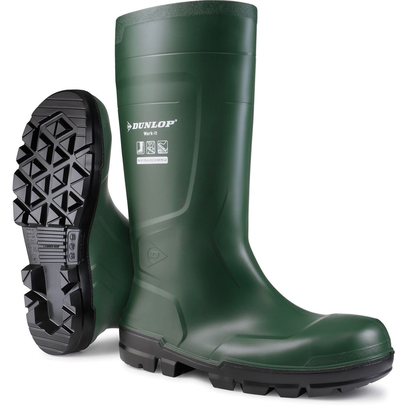 Dunlop Work-It Full Safety Wellington S5 Green