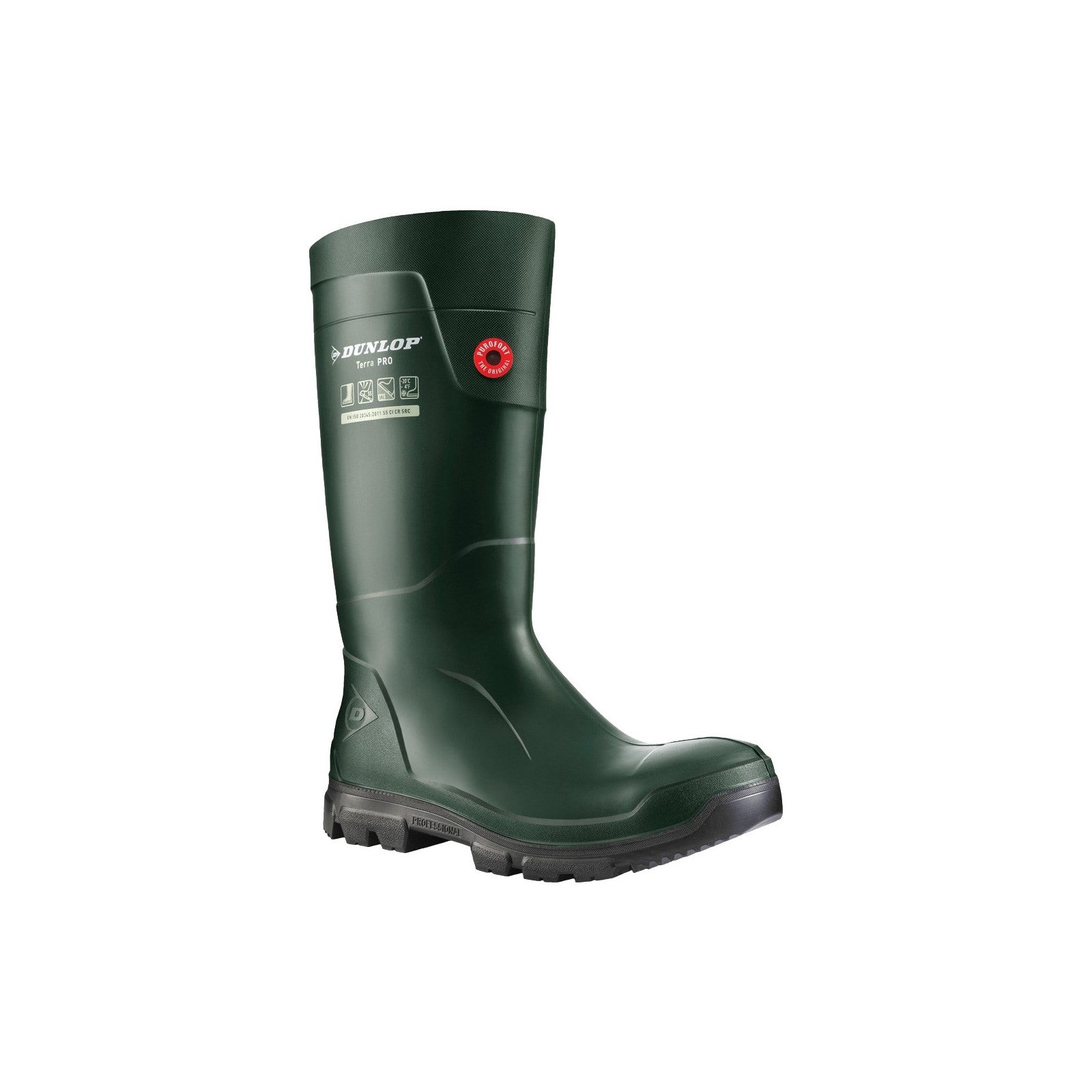 Dunlop TerraPro Full Safety Wellington S5 Green