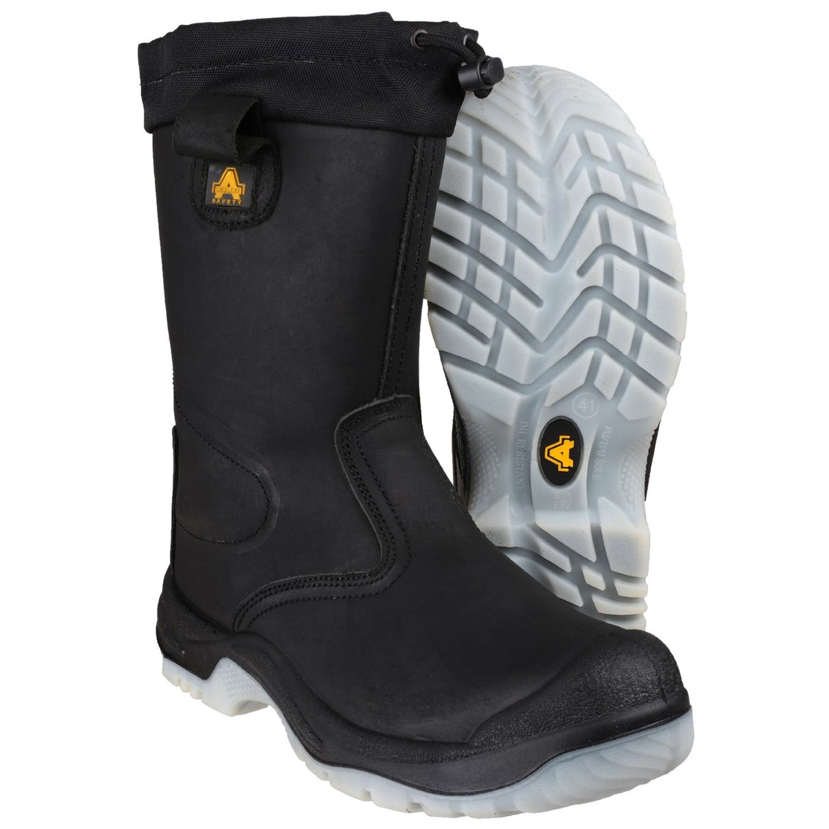 Men's Amblers Safety Black FS209 Water Resistant Pull On Safety Rigger ...