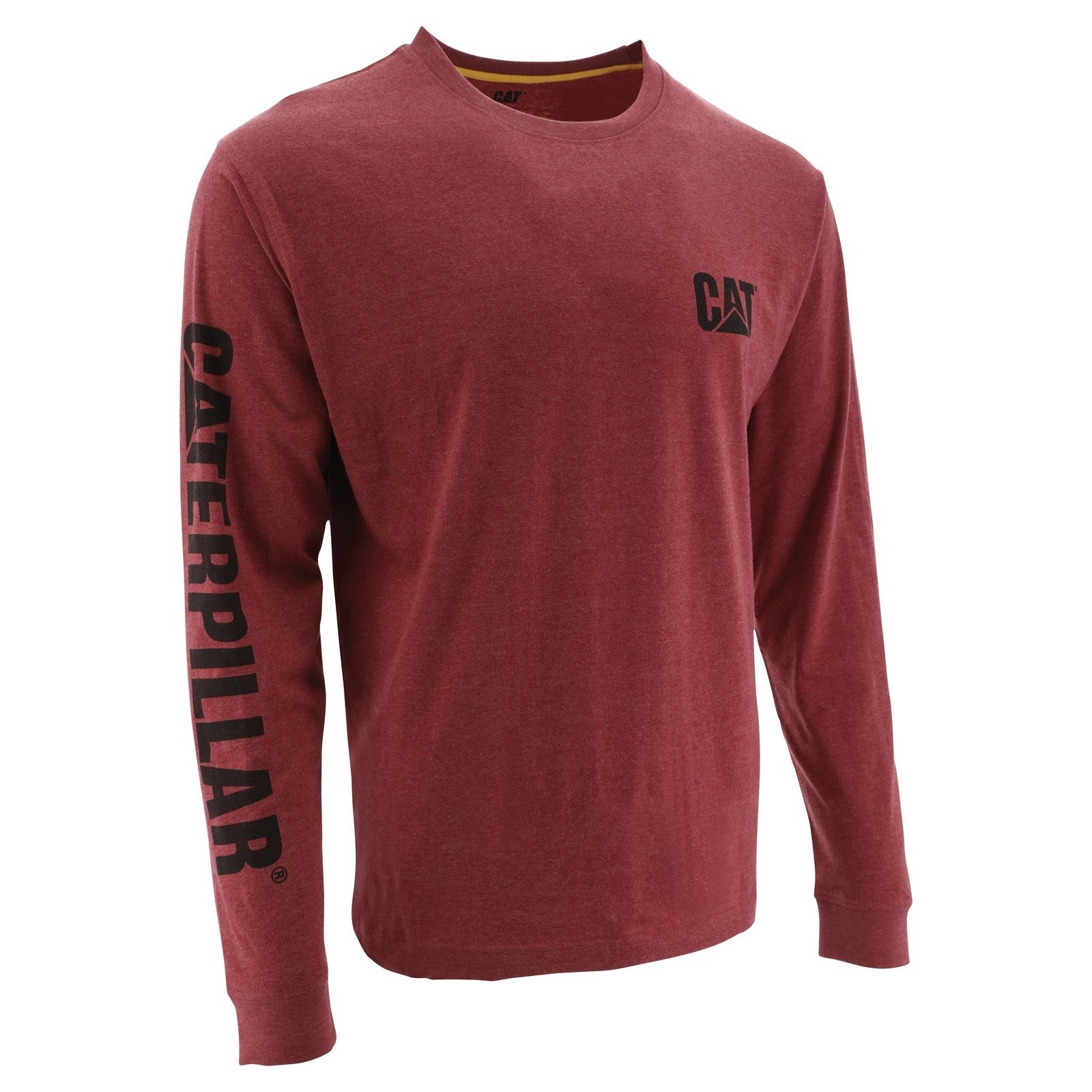 Caterpillar Trademark Banner Long Sleeve T-Shirt  Brick